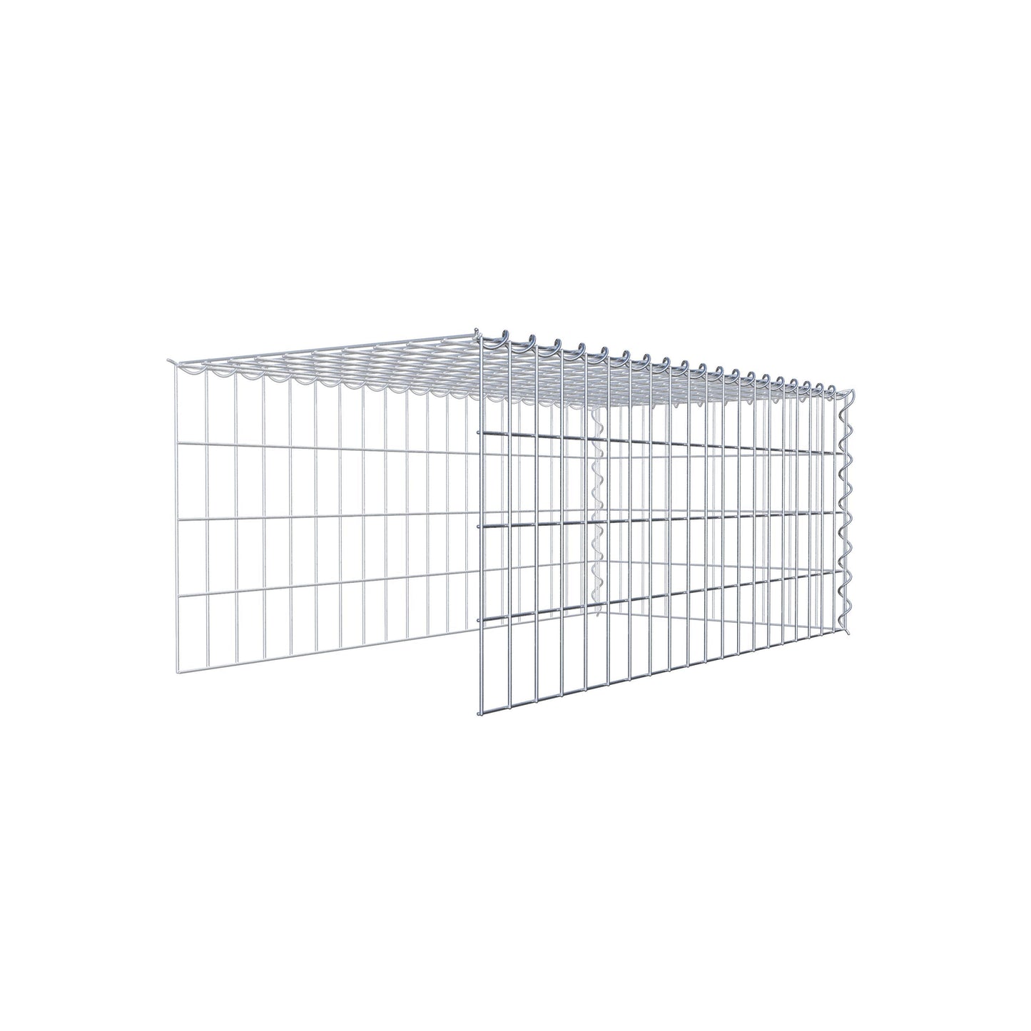 Gabião tipo 4 100 cm x 40 cm x 50 cm (C x A x P), malhagem 5 cm x 10 cm, espiral