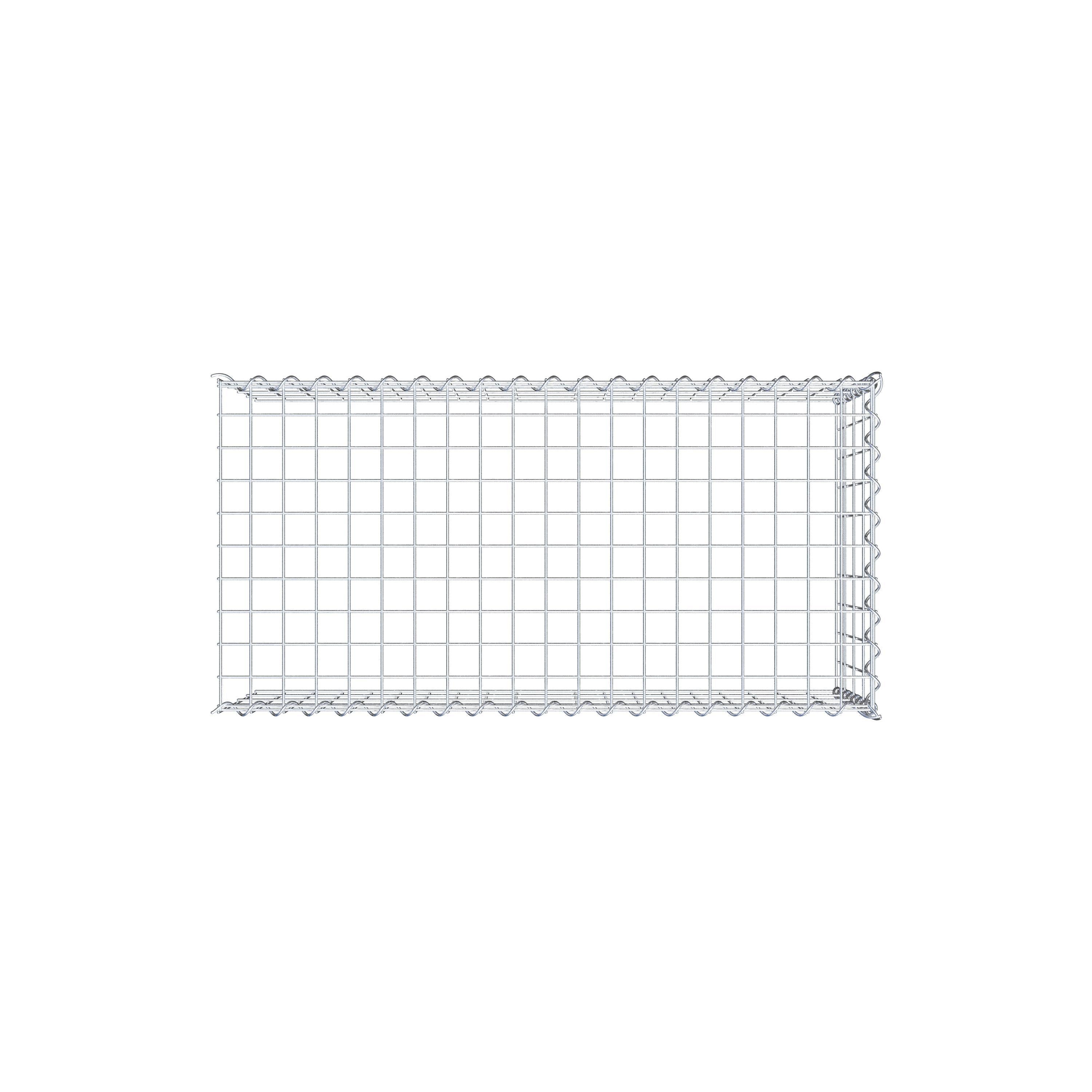 Extra gabion typ 4 100 cm x 40 cm x 50 cm (L x H x D), maskstorlek 5 cm x 10 cm, spiral