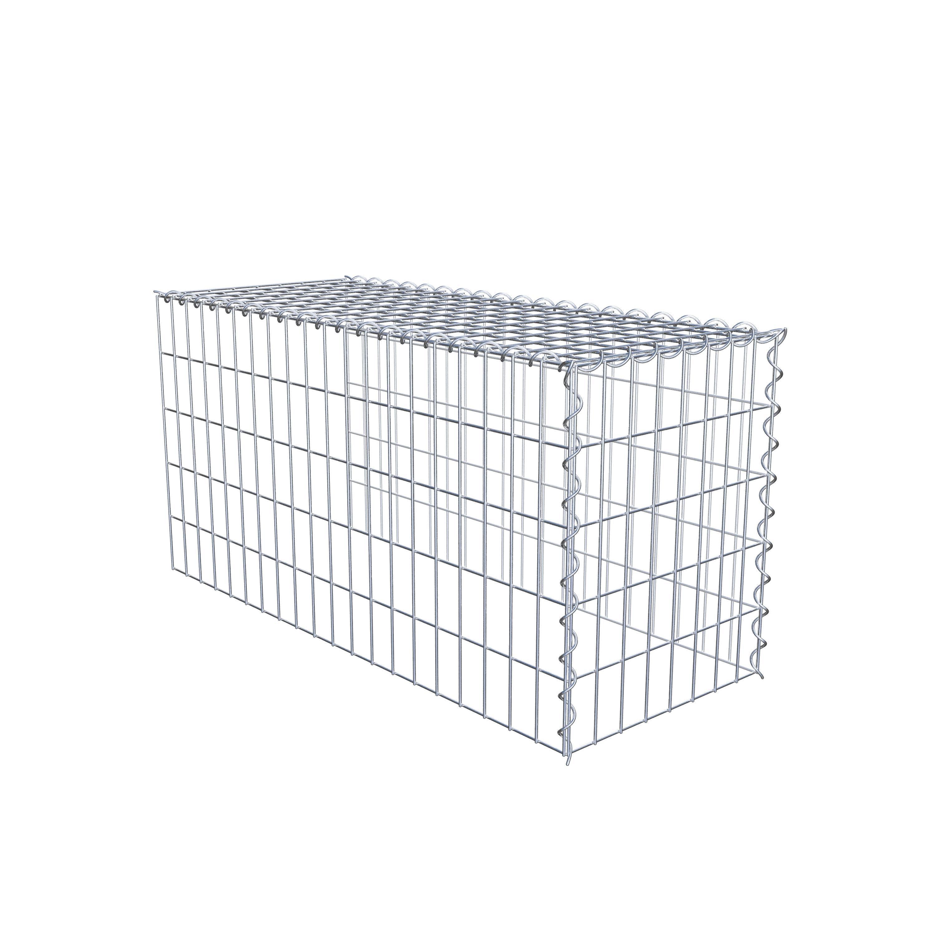 Grown-on gabion type 4 100 cm x 50 cm x 40 cm (L x H x D), mesh size 5 cm x 10 cm, spiral