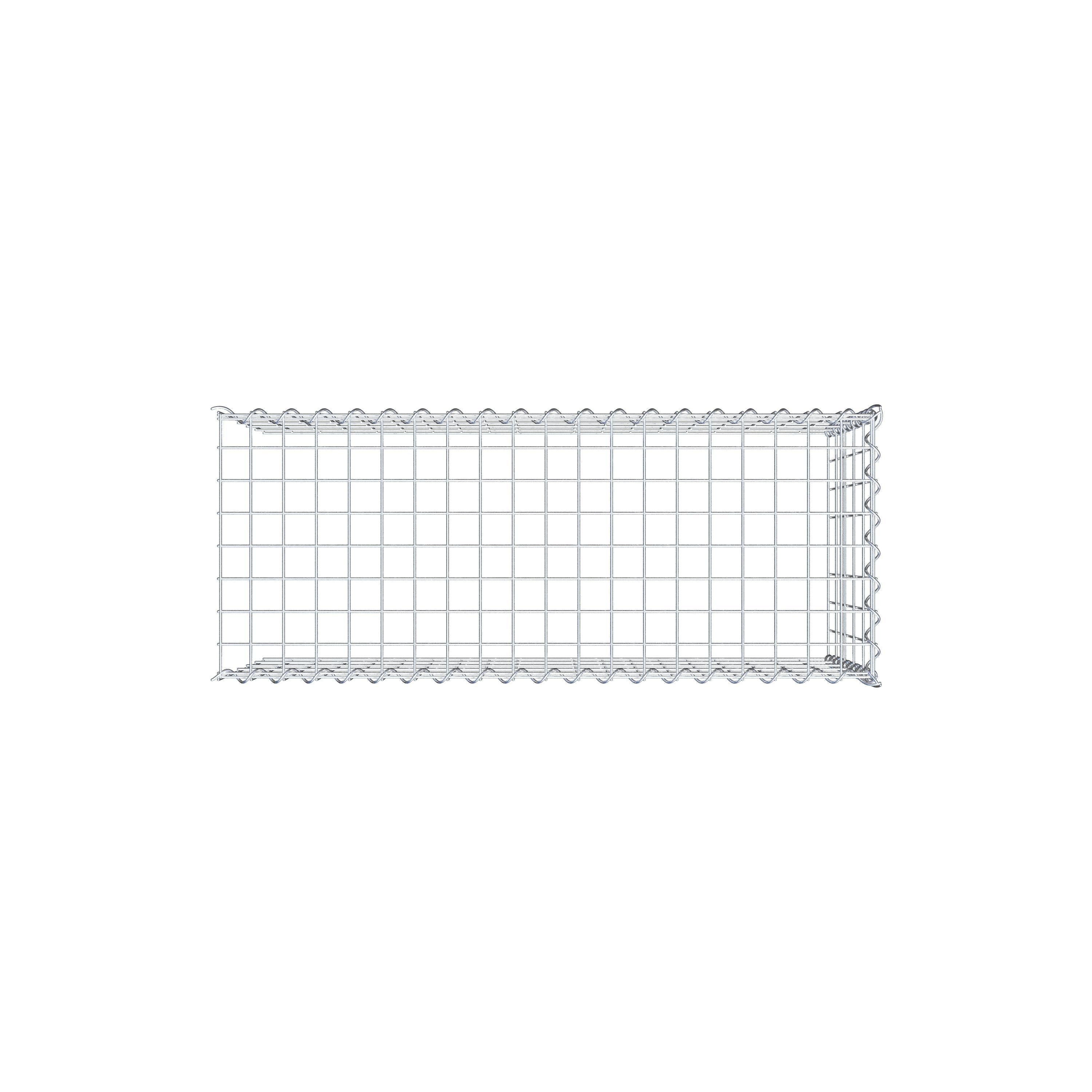 Grown-on gabion type 4 100 cm x 50 cm x 40 cm (L x H x D), mesh size 5 cm x 10 cm, spiral