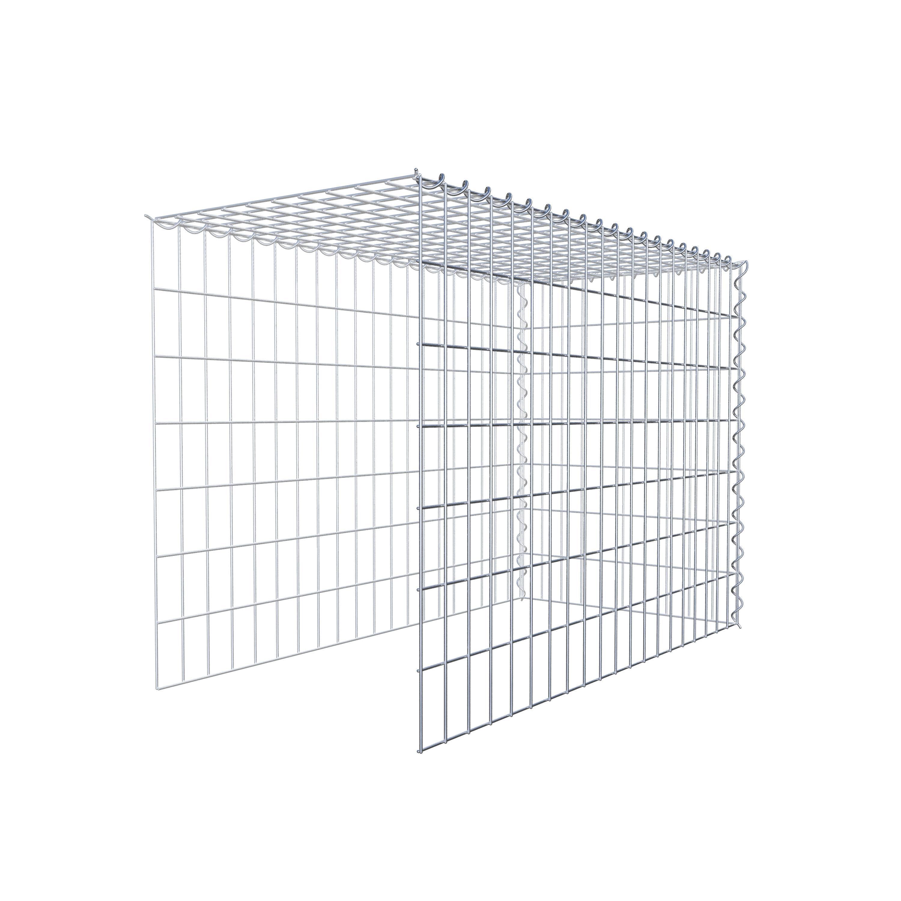 Add-on schanskorf type 4 100 cm x 70 cm x 50 cm (L x H x D), maaswijdte 5 cm x 10 cm, spiraalvormig