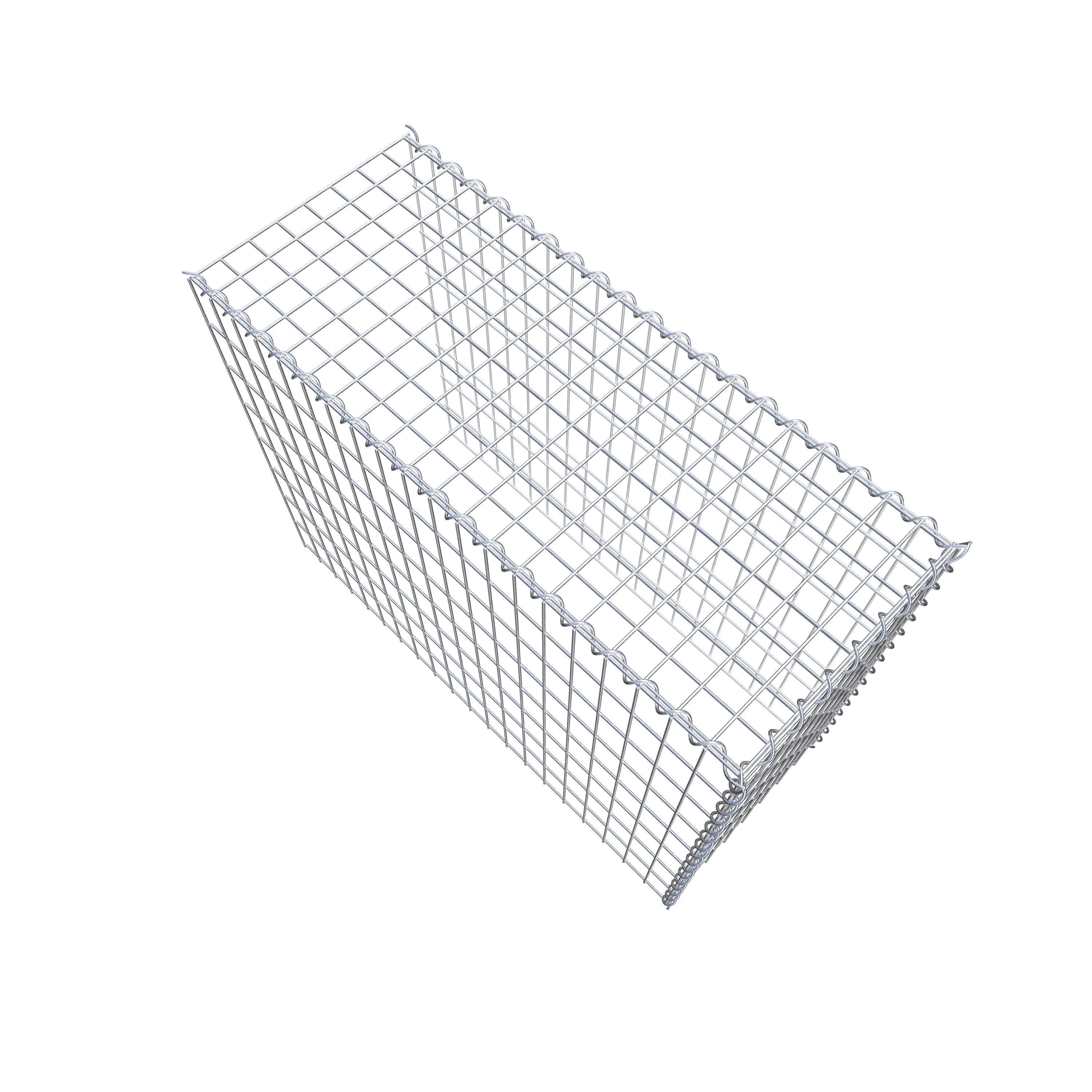 Add-on schanskorf type 4 100 cm x 80 cm x 40 cm (L x H x D), maaswijdte 5 cm x 10 cm, spiraalvormig