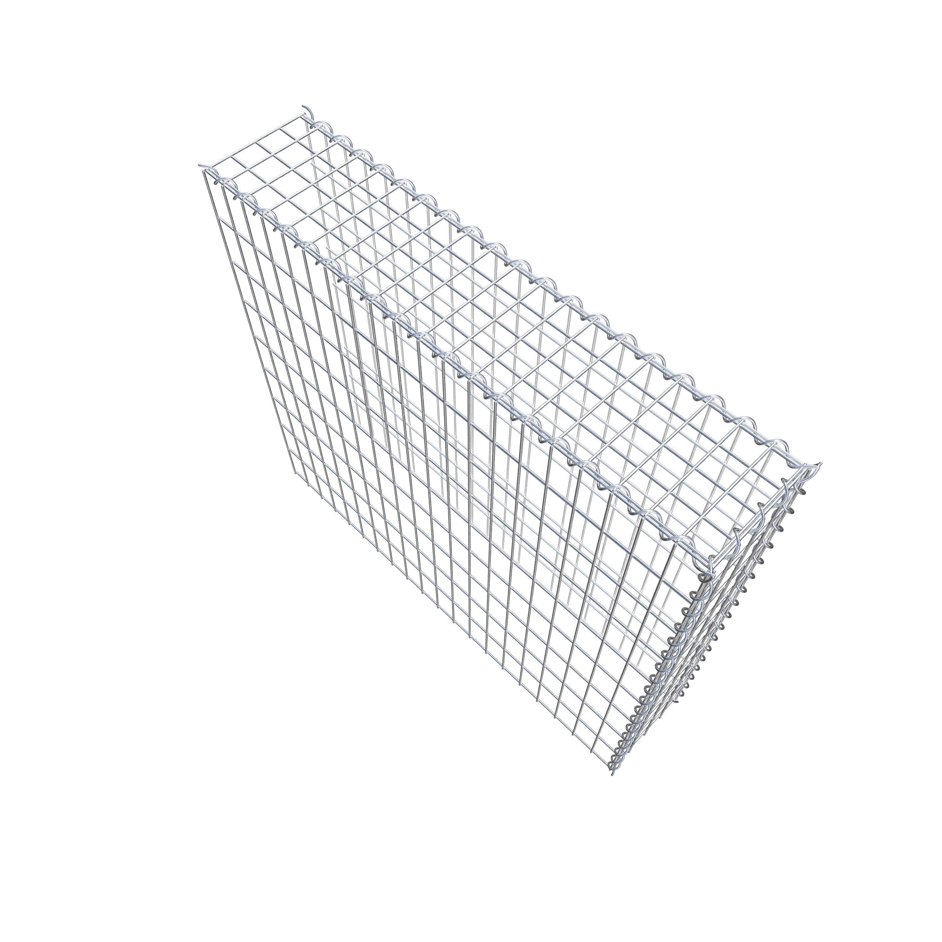 Opvokset gabion type 4 100 cm x 90 cm x 20 cm (L x H x D), maskestørrelse 5 cm x 10 cm, spiral