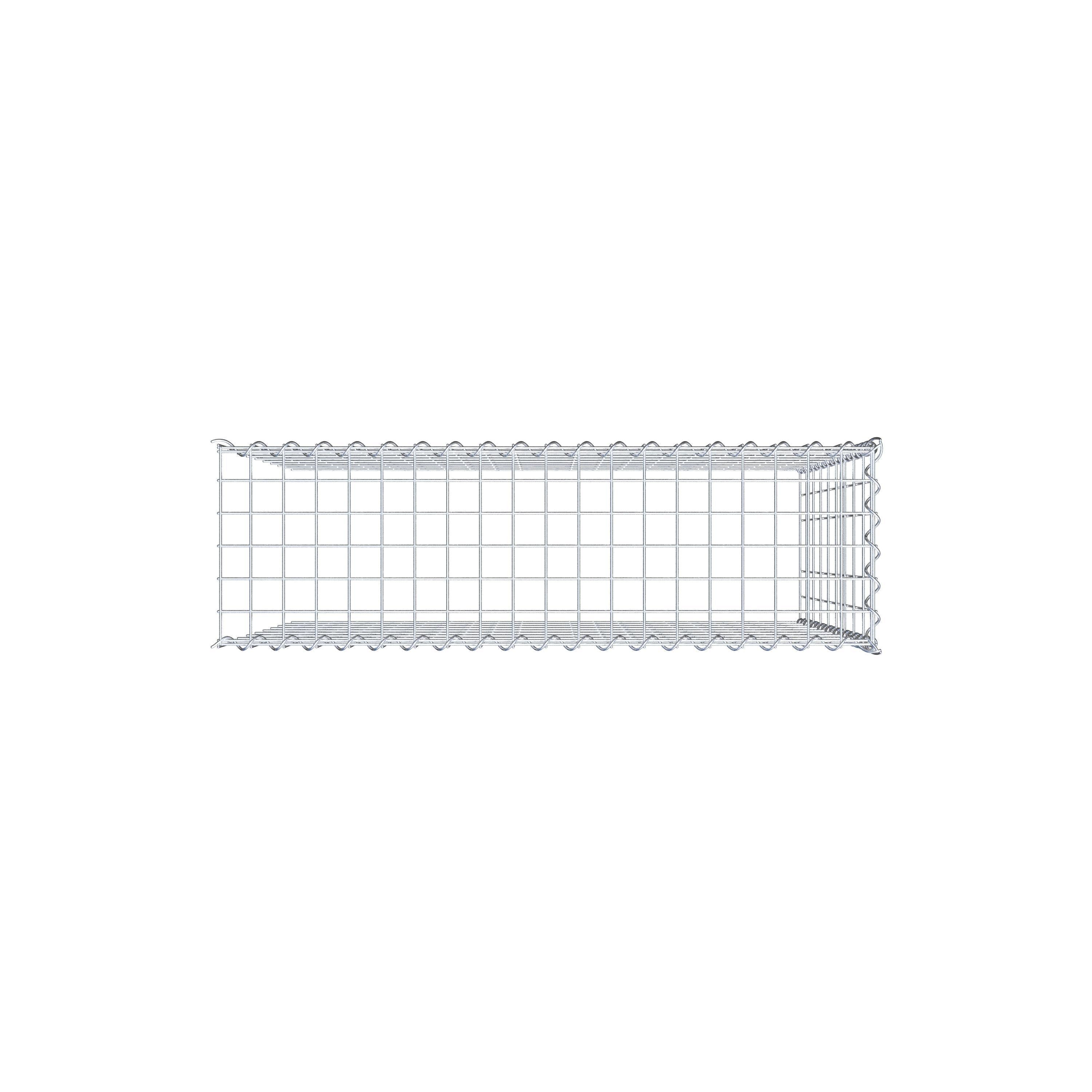 Grown-on gabion type 4 100 cm x 90 cm x 30 cm (L x H x D), mesh size 5 cm x 10 cm, spiral