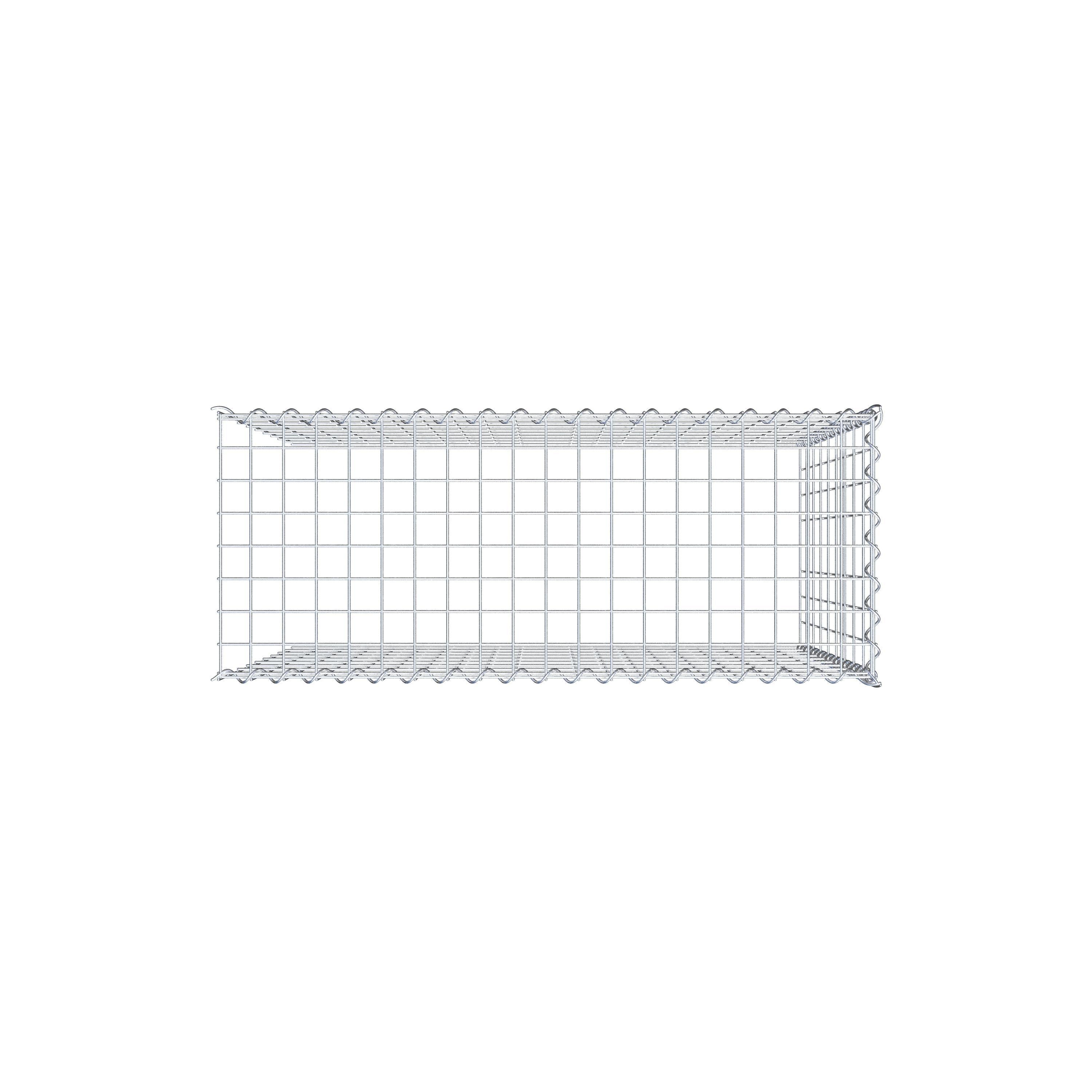 Grown-on gabion type 4 100 cm x 90 cm x 40 cm (L x H x D), mesh size 5 cm x 10 cm, spiral