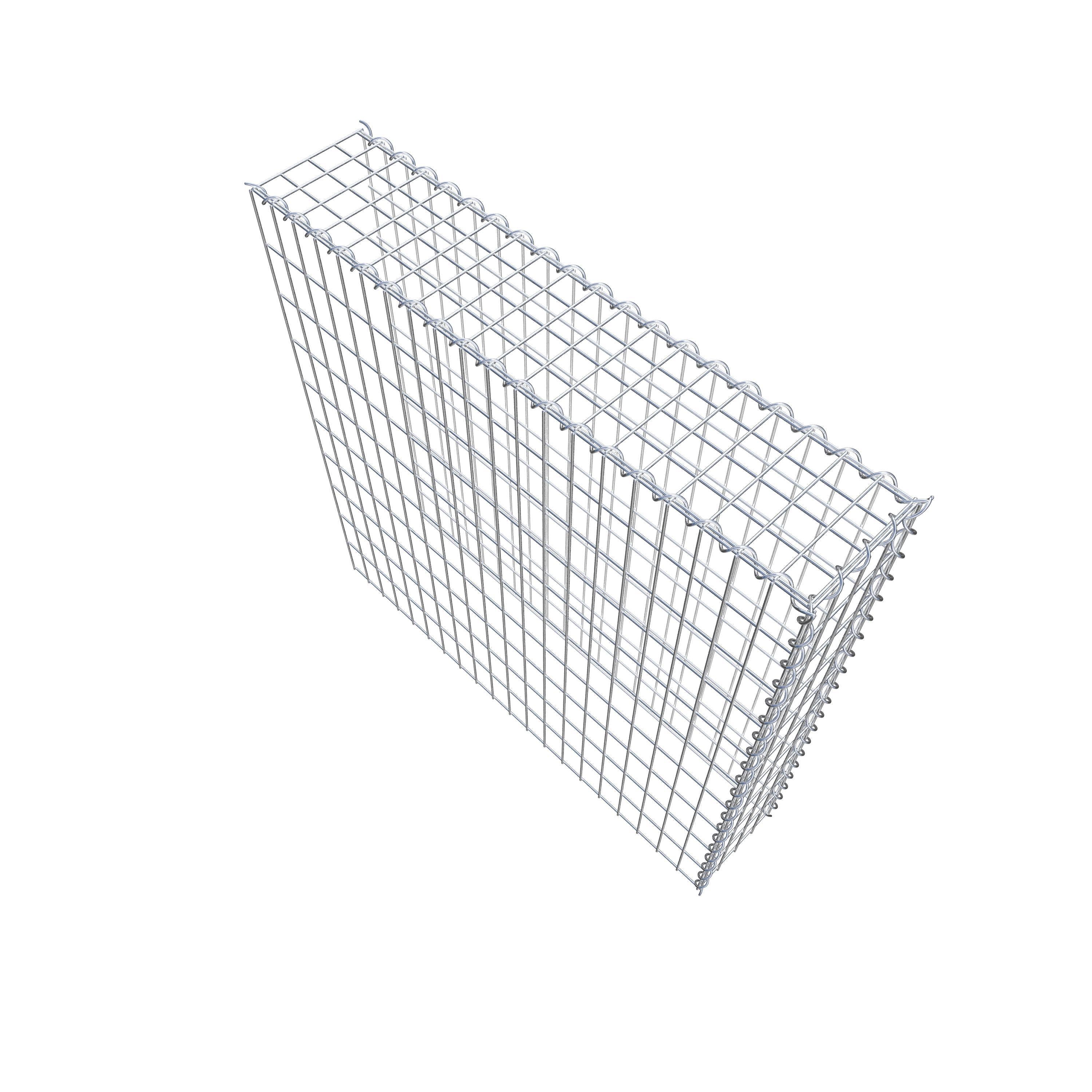 Opvokset gabion type 4 100 cm x 100 cm x 20 cm (L x H x D), maskestørrelse 5 cm x 10 cm, spiral