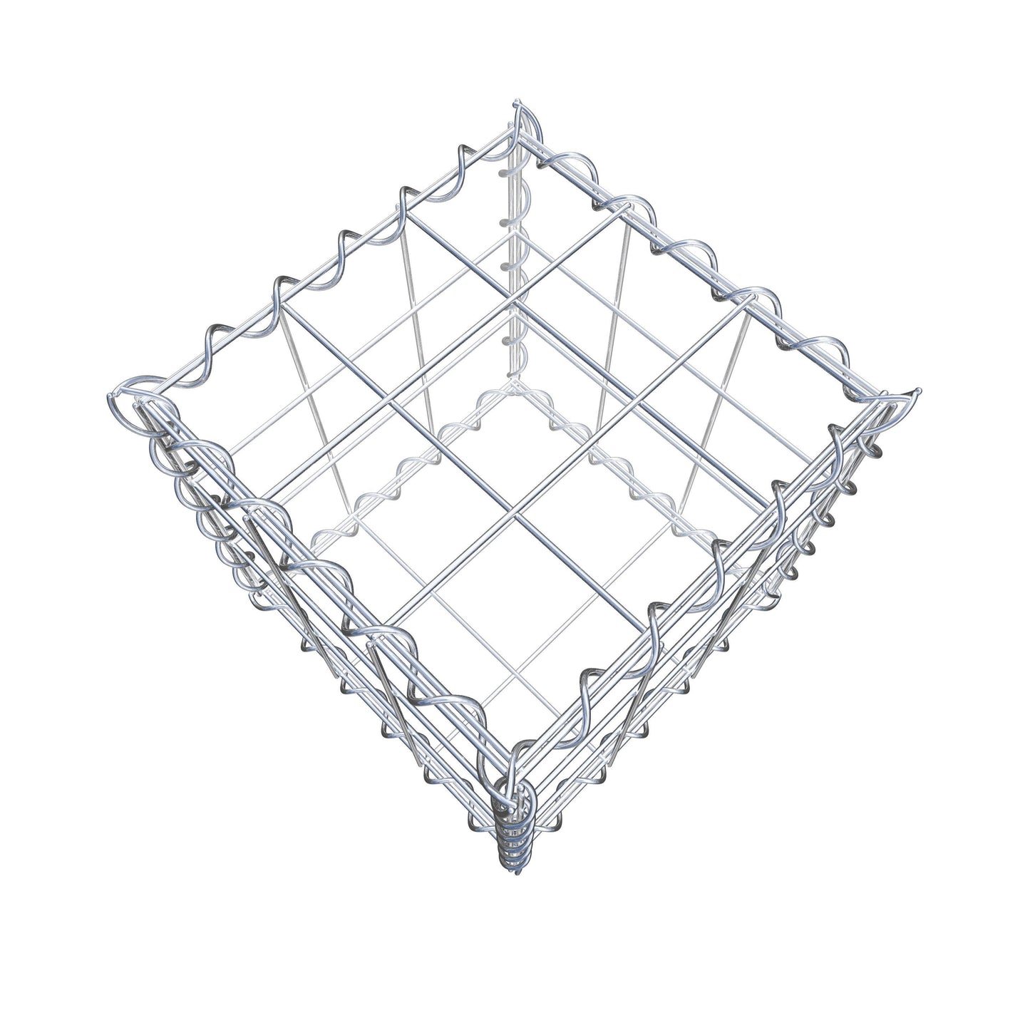 Gabion 30 cm x 30 cm x 30 cm (L x H x D), maskstorlek 10 cm x 10 cm, spiral