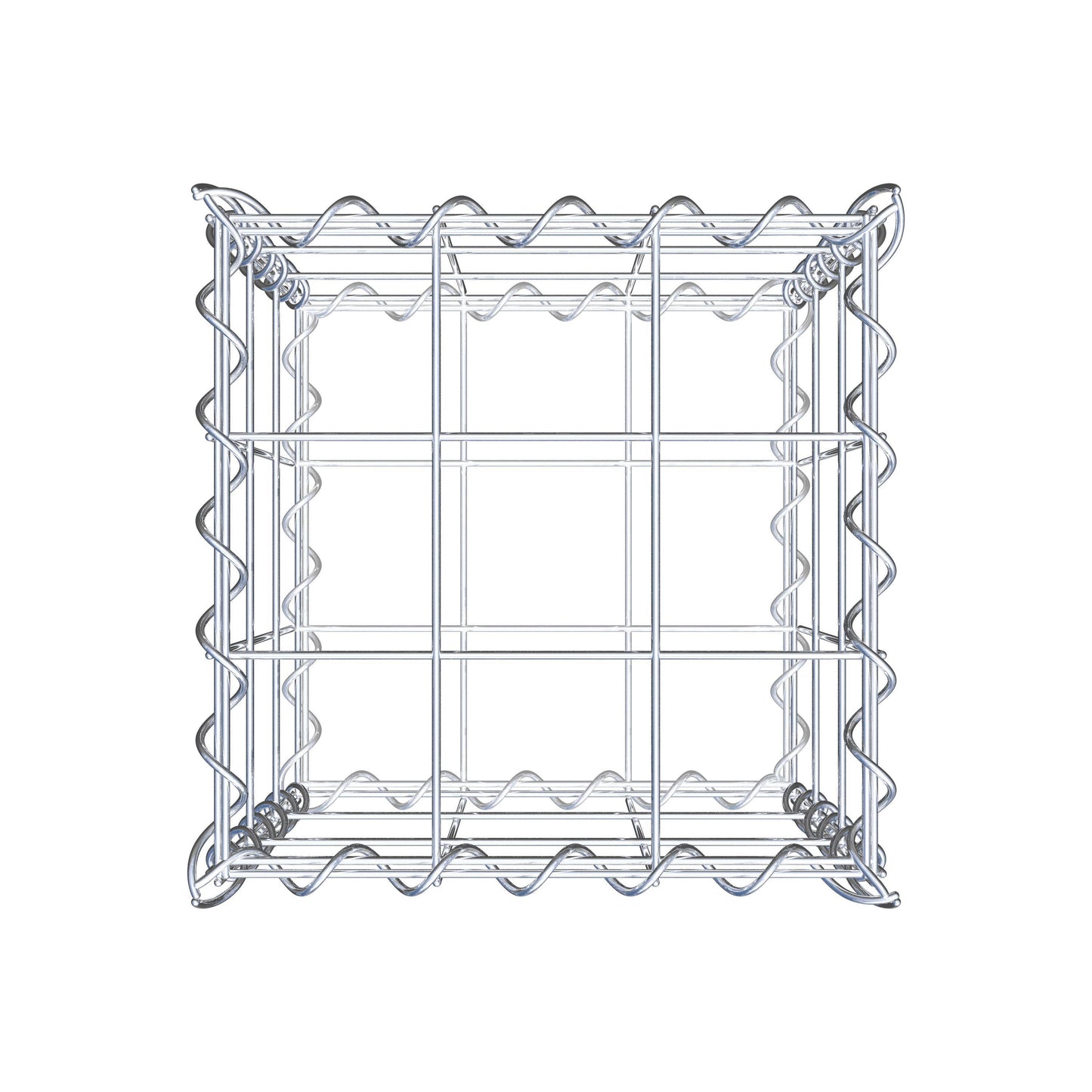 Gabion 30 cm x 30 cm x 30 cm (L x H x D), maskstorlek 10 cm x 10 cm, spiral