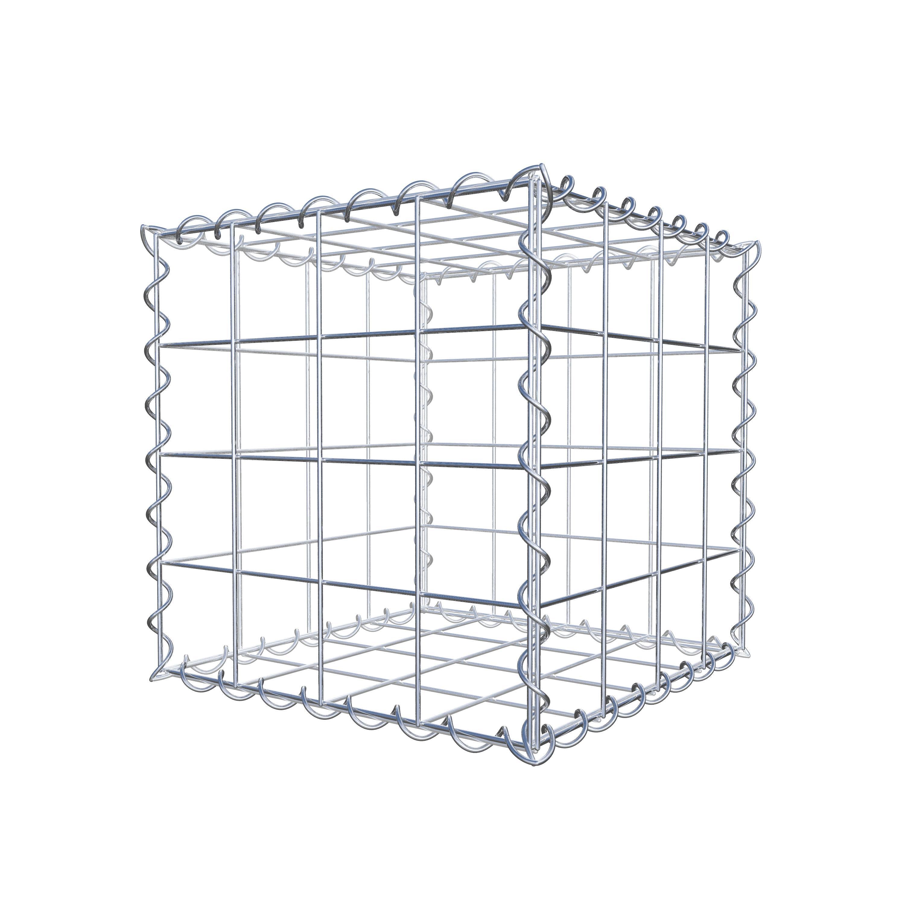 Gabione 40 cm x 40 cm x 40 cm (L x H x T), Maschenweite 10 cm x 10 cm, Spirale