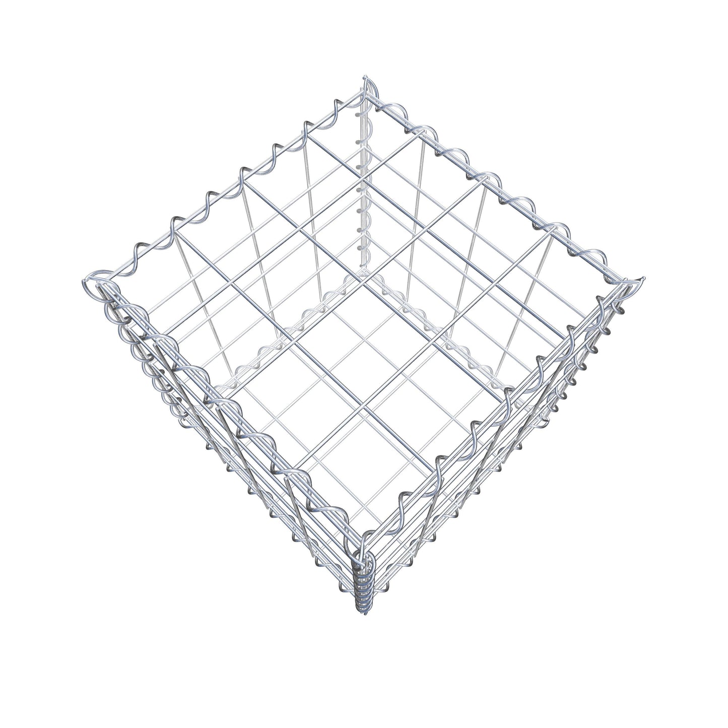 Gabião 40 cm x 40 cm x 40 cm (C x A x P), malhagem 10 cm x 10 cm, espiral