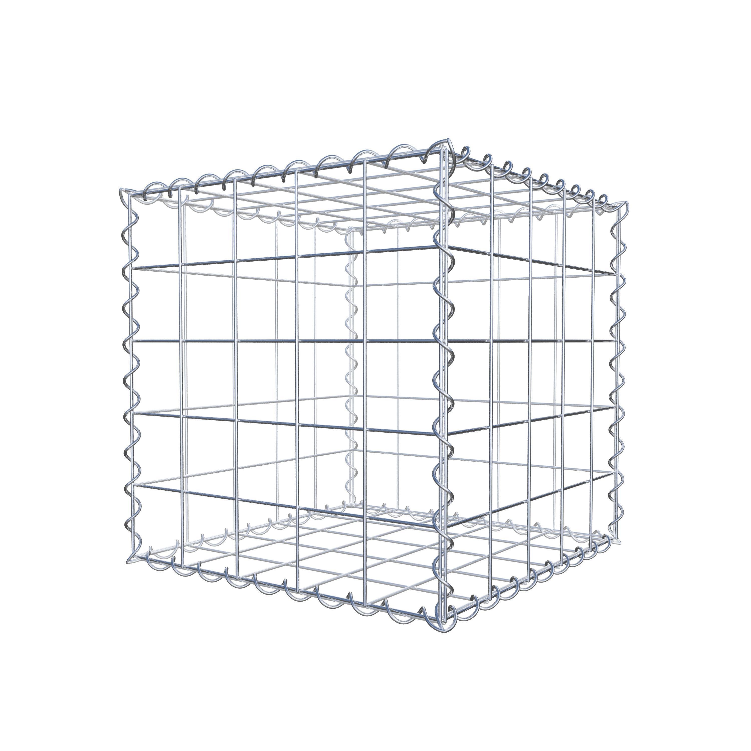 Gabion 50 cm x 50 cm x 50 cm (L x H x D), mesh size 10 cm x 10 cm, spiral