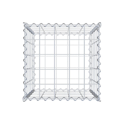 Gavión 50 cm x 50 cm x 50 cm (largo x alto x profundidad), tamaño de malla 10 cm x 10 cm, espiral