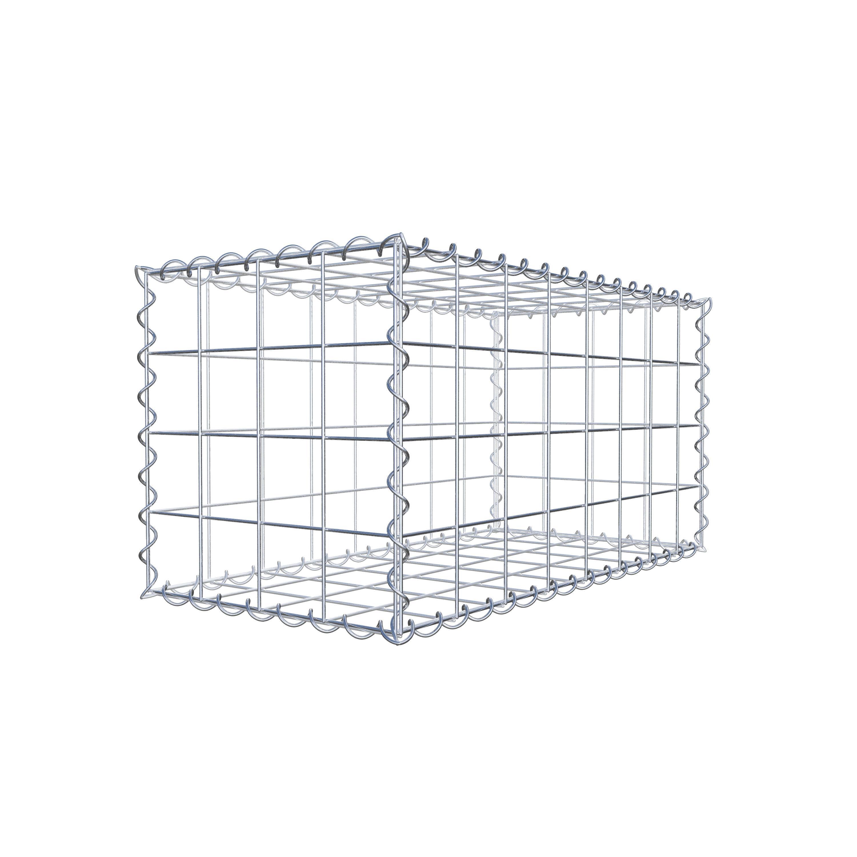 Gabion 80 cm x 40 cm x 40 cm (L x H x D), mesh size 10 cm x 10 cm, spiral