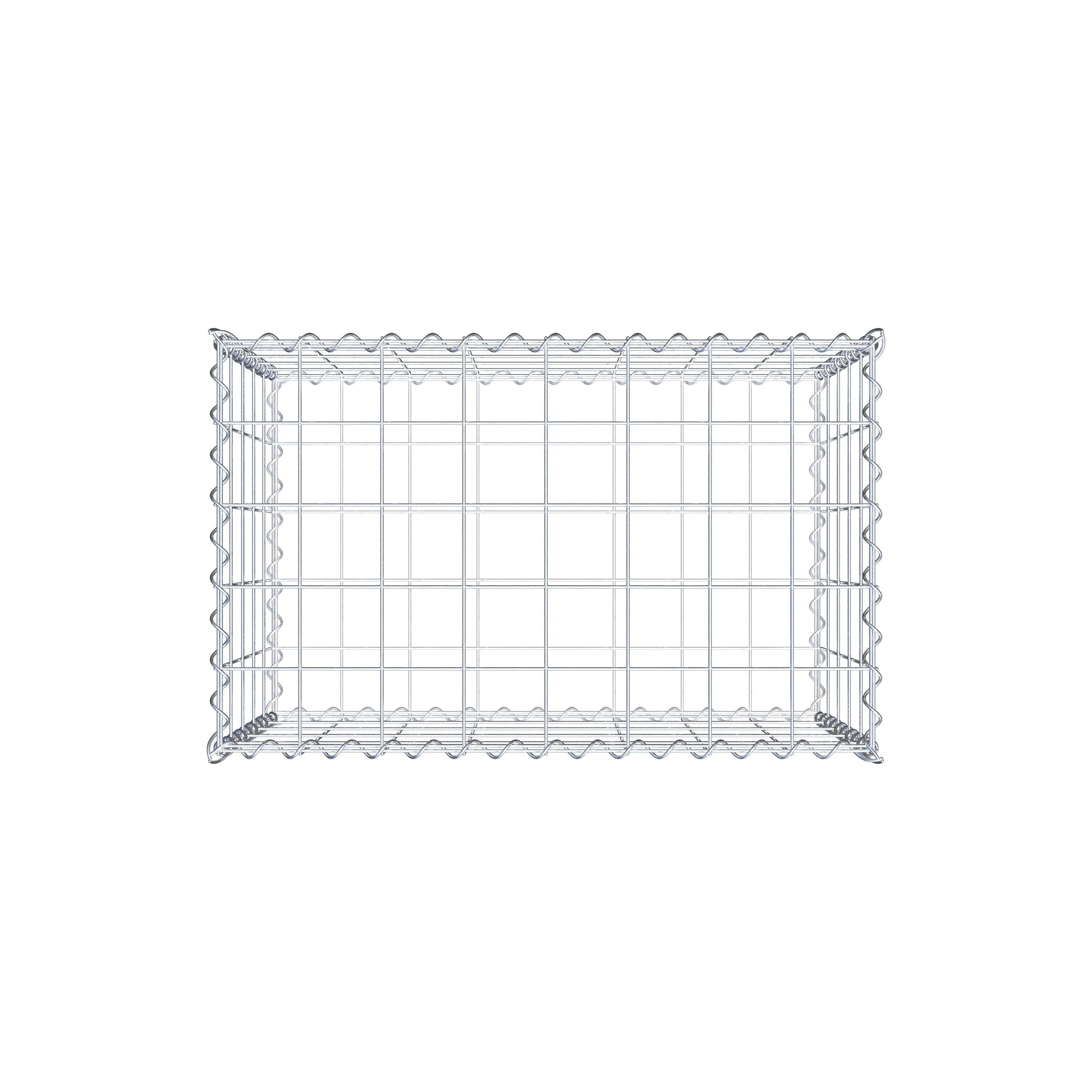 Gabion 80 cm x 50 cm x 50 cm (L x H x D), mesh size 10 cm x 10 cm, spiral