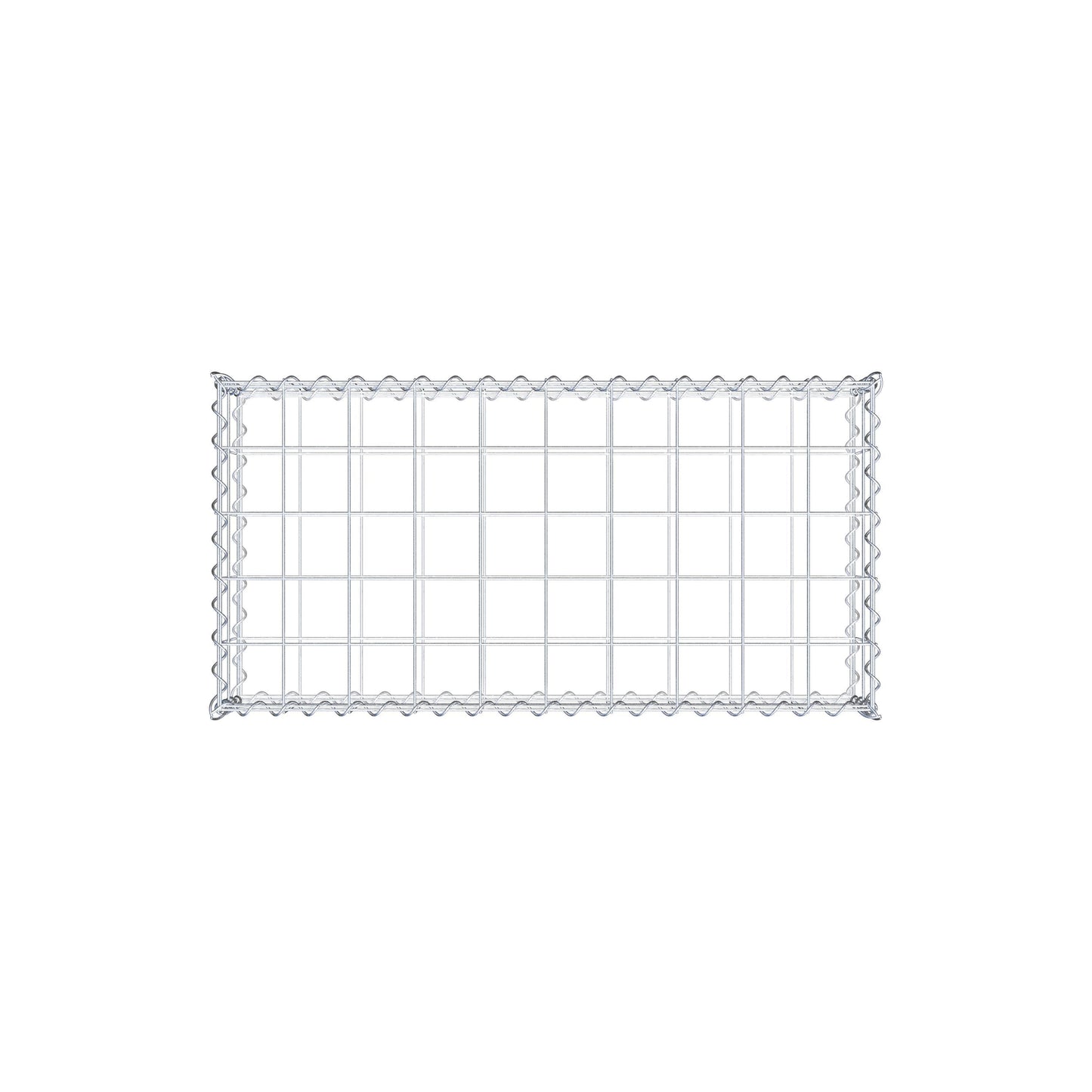 Gabion 100 cm x 20 cm x 50 cm (L x H x D), mesh size 10 cm x 10 cm, spiral