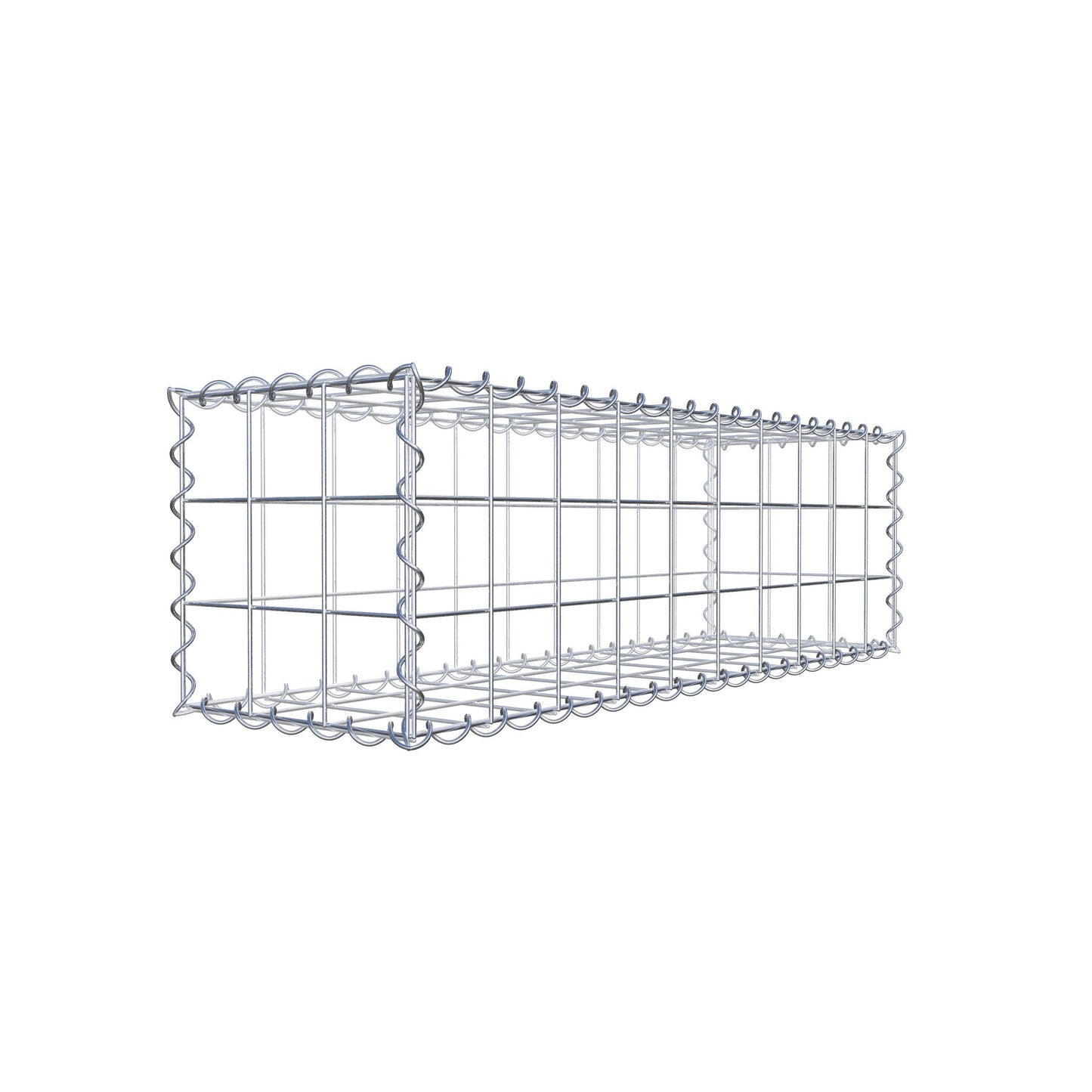 Gabião 100 cm x 30 cm x 30 cm (C x A x P), malhagem 10 cm x 10 cm, espiral