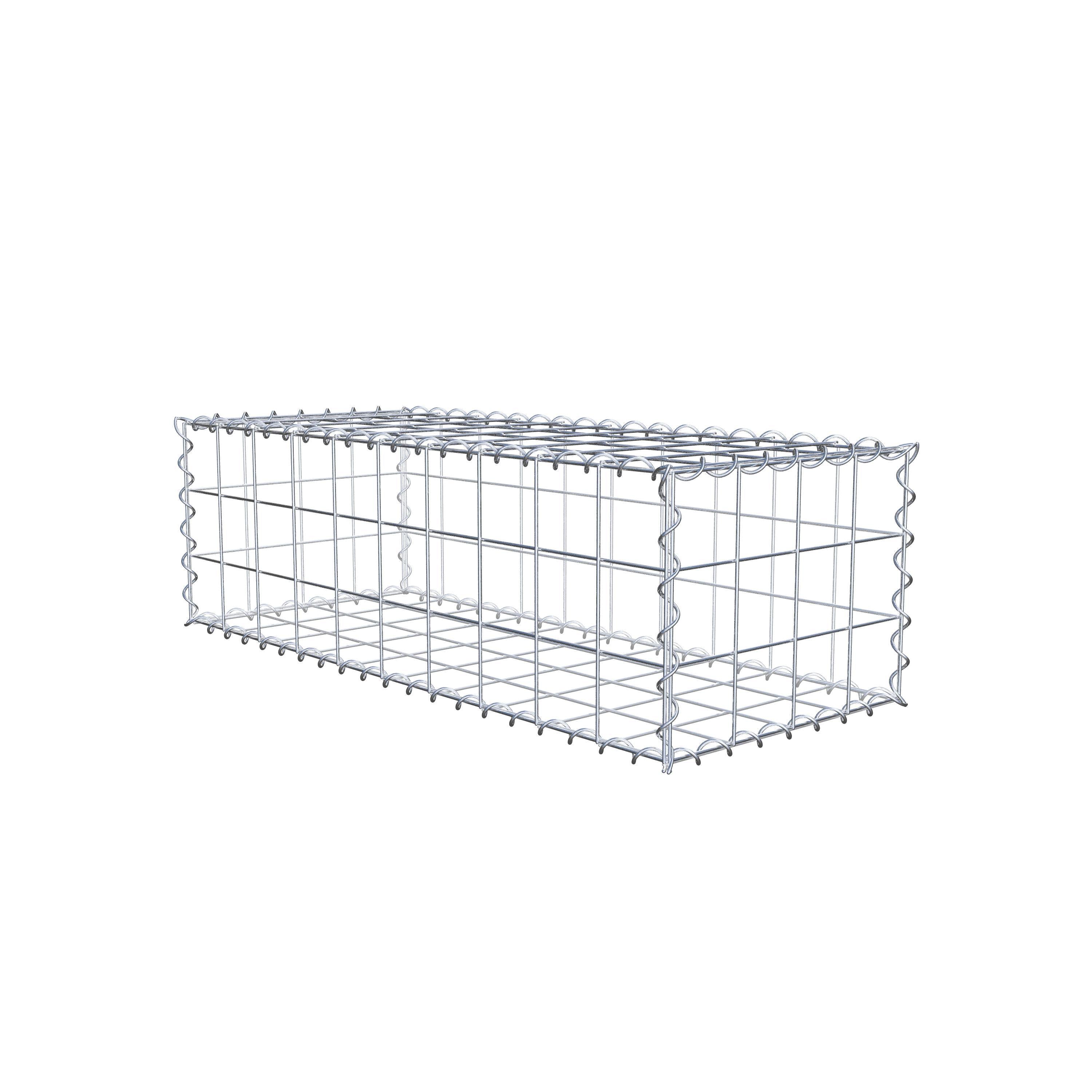 Gabion 100 cm x 30 cm x 40 cm (L x H x D), maskstorlek 10 cm x 10 cm, spiral