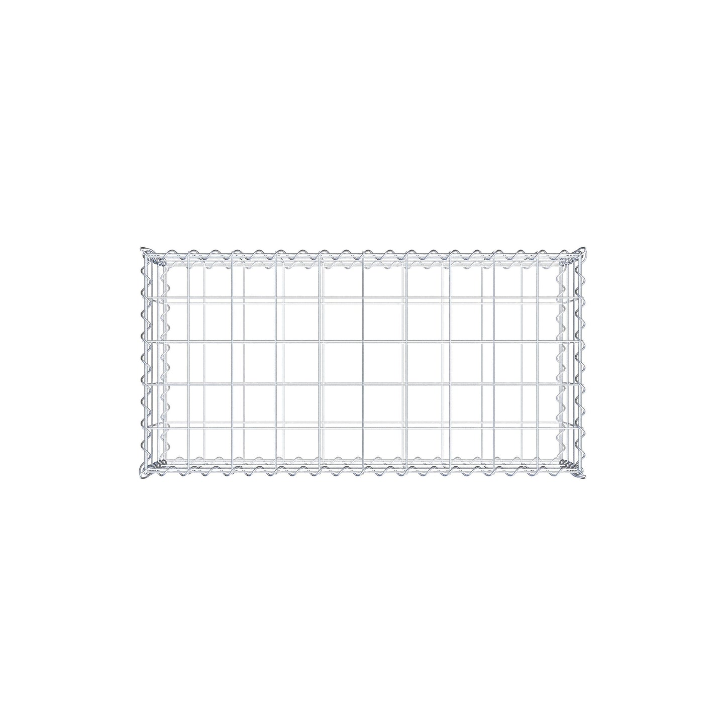 Gabione 100 cm x 30 cm x 50 cm (L x H x T), Maschenweite 10 cm x 10 cm, Spirale