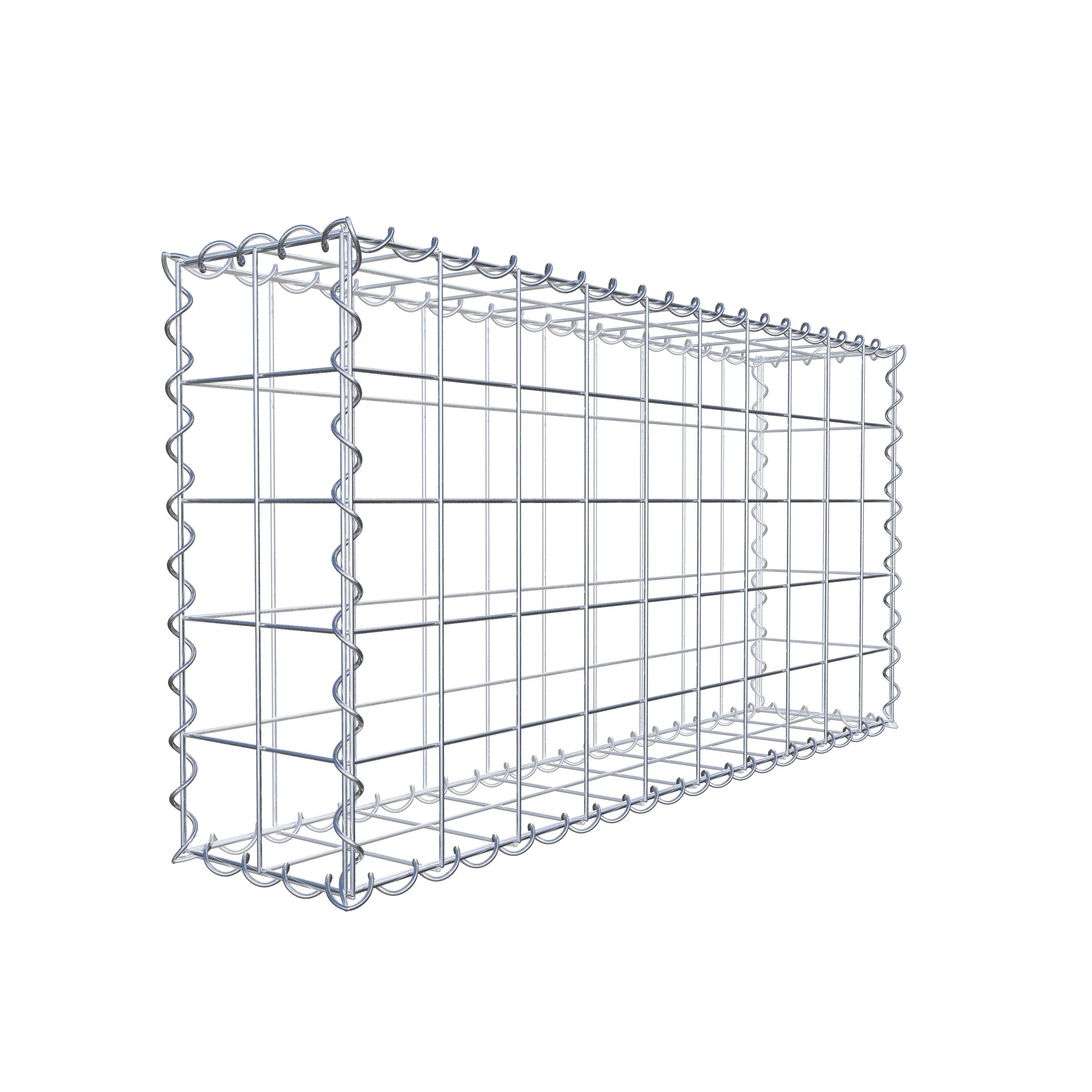 Gabion 100 cm x 50 cm x 20 cm (L x H x D), maskstorlek 10 cm x 10 cm, spiral