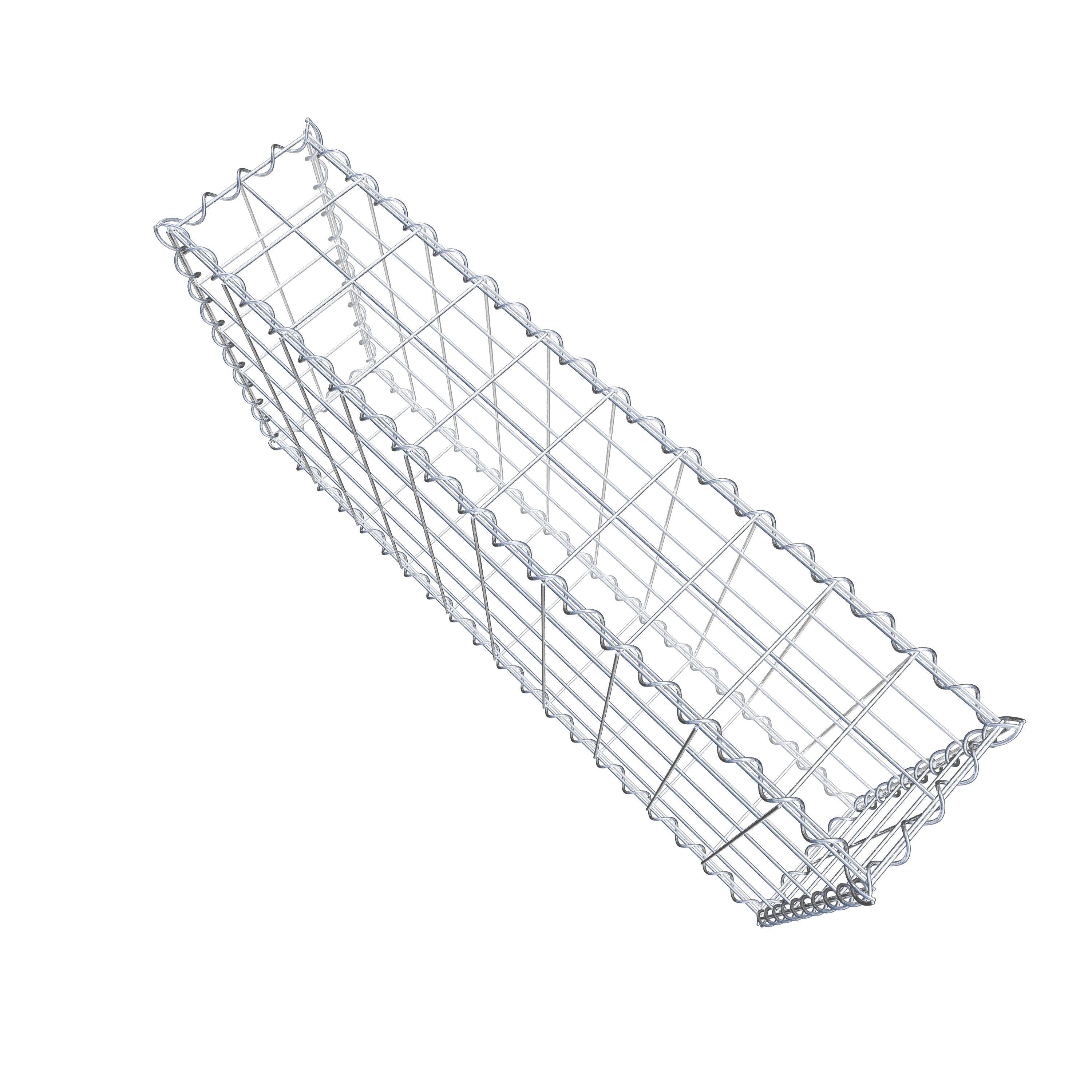 Gabion 100 cm x 50 cm x 20 cm (L x H x D), maskestørrelse 10 cm x 10 cm, spiral