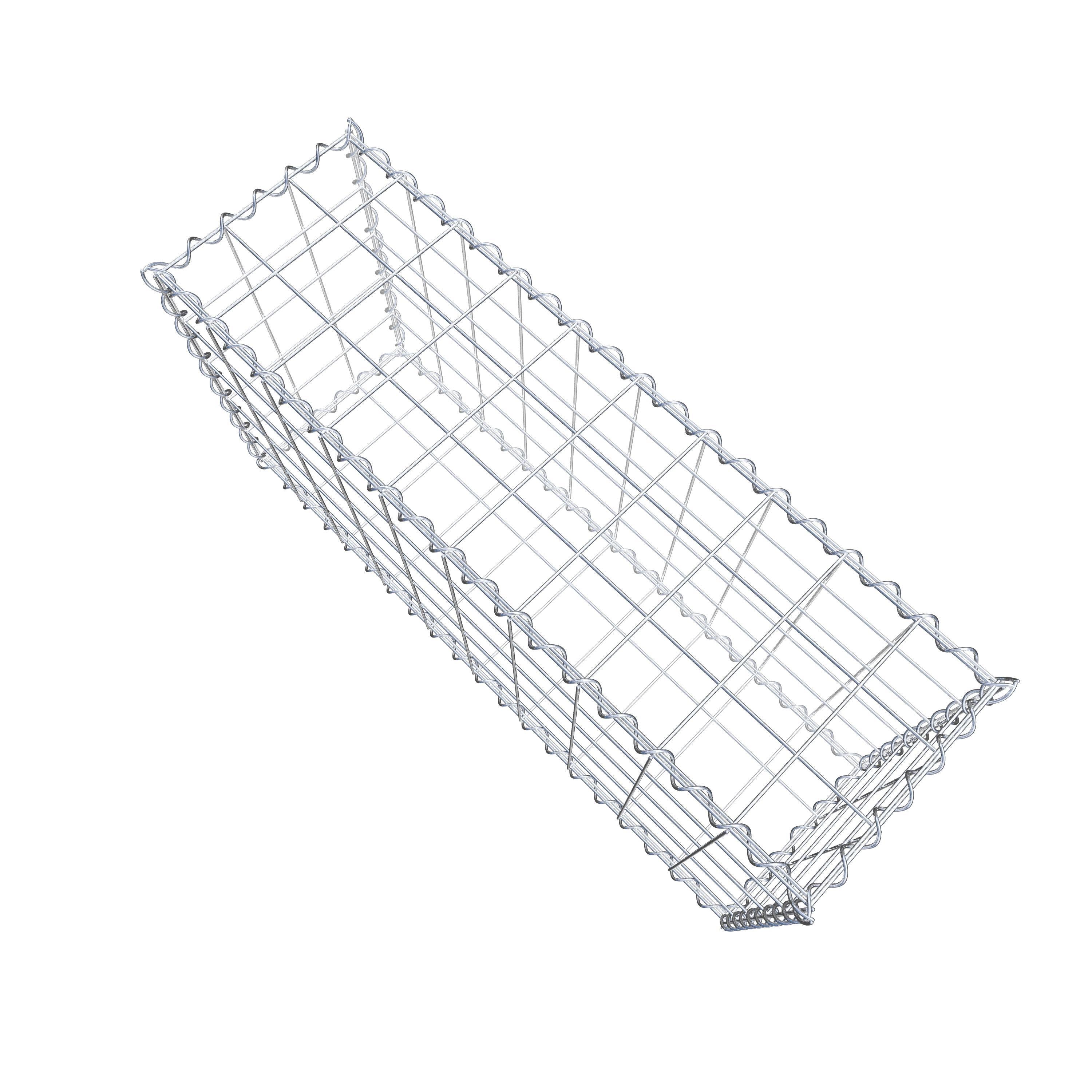 Gabion 100 cm x 50 cm x 30 cm (L x H x D), maskestørrelse 10 cm x 10 cm, spiral