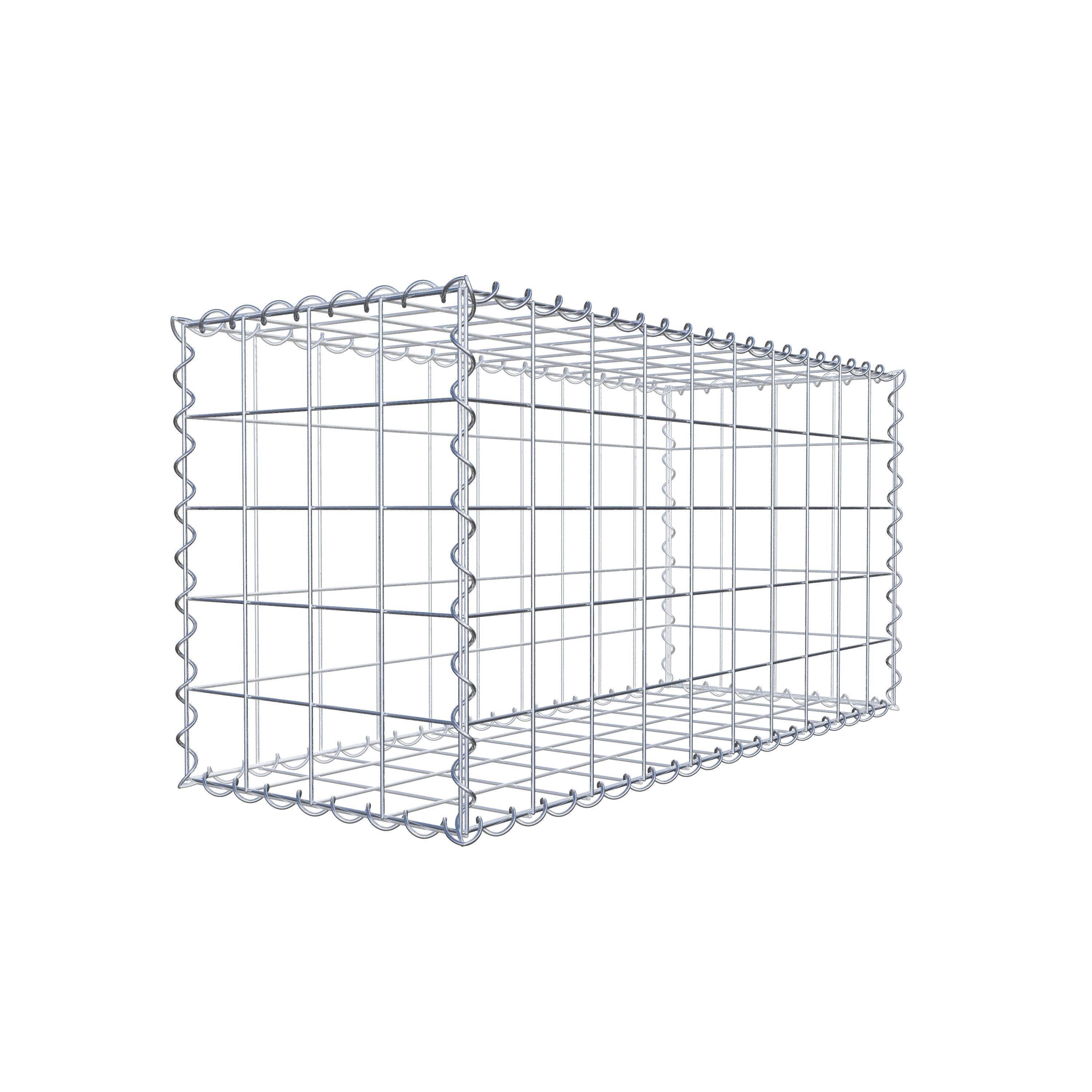 Gabion 100 cm x 50 cm x 40 cm (L x H x D), mesh size 10 cm x 10 cm, spiral