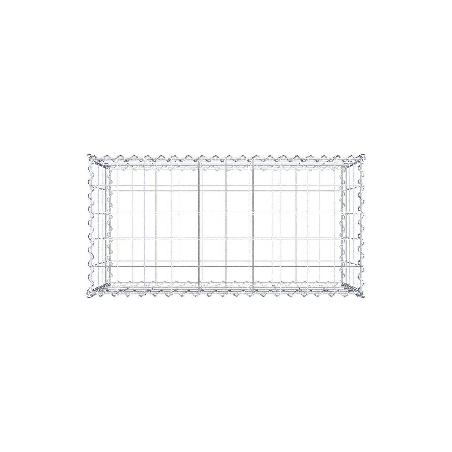 Schanskorf 100 cm x 50 cm x 50 cm (L x H x D), maaswijdte 10 cm x 10 cm, spiraalvormig