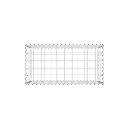 Schanskorf 100 cm x 50 cm x 50 cm (L x H x D), maaswijdte 10 cm x 10 cm, spiraalvormig