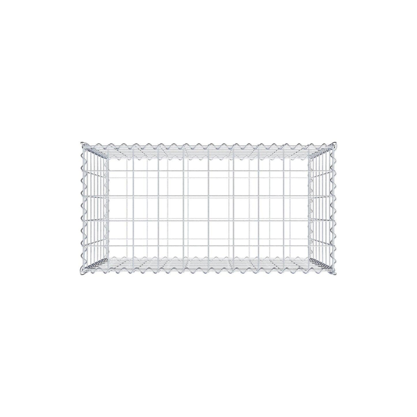 Gabião 100 cm x 70 cm x 50 cm (C x A x P), malhagem 10 cm x 10 cm, espiral