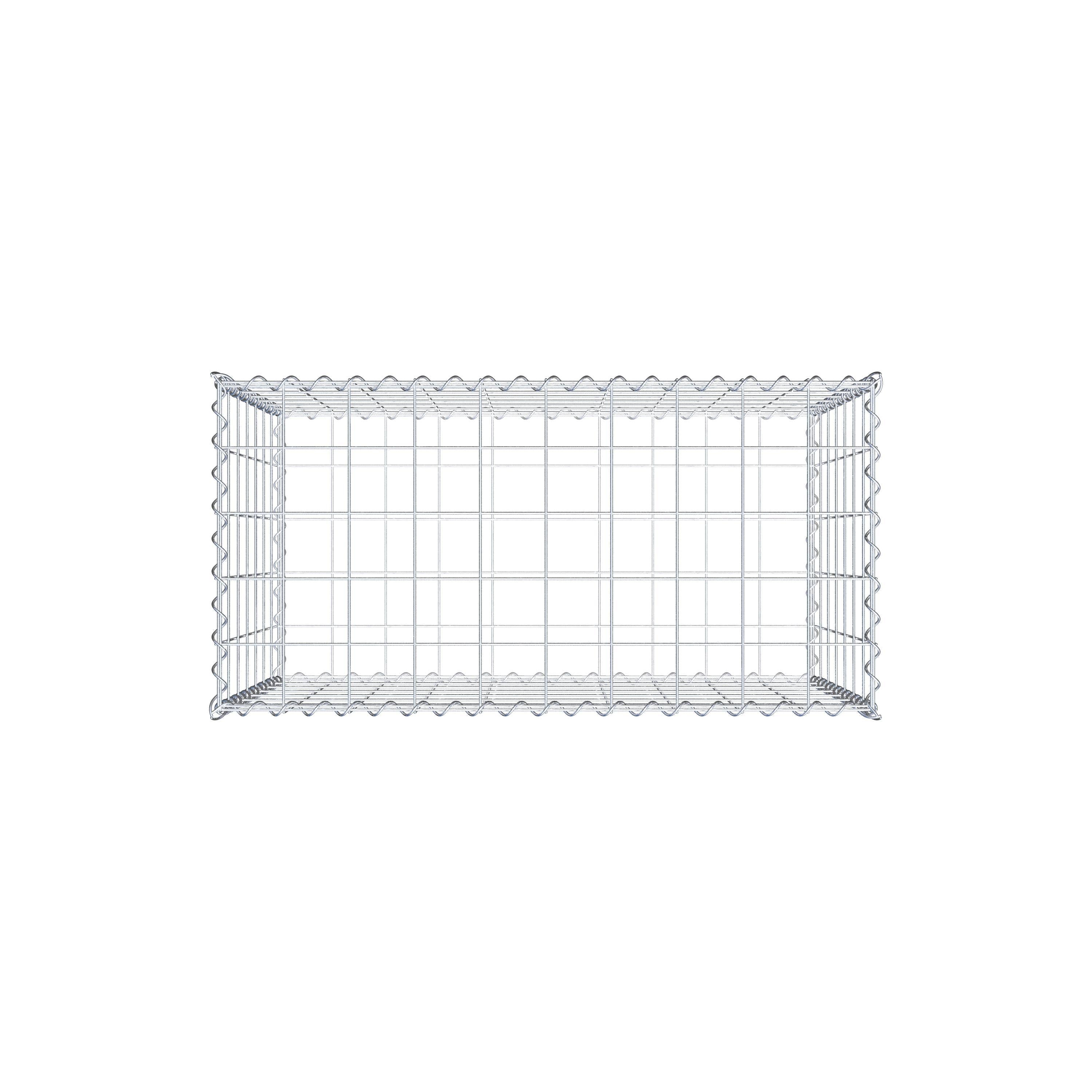 Gabion 100 cm x 70 cm x 50 cm (L x H x D), mesh size 10 cm x 10 cm, spiral