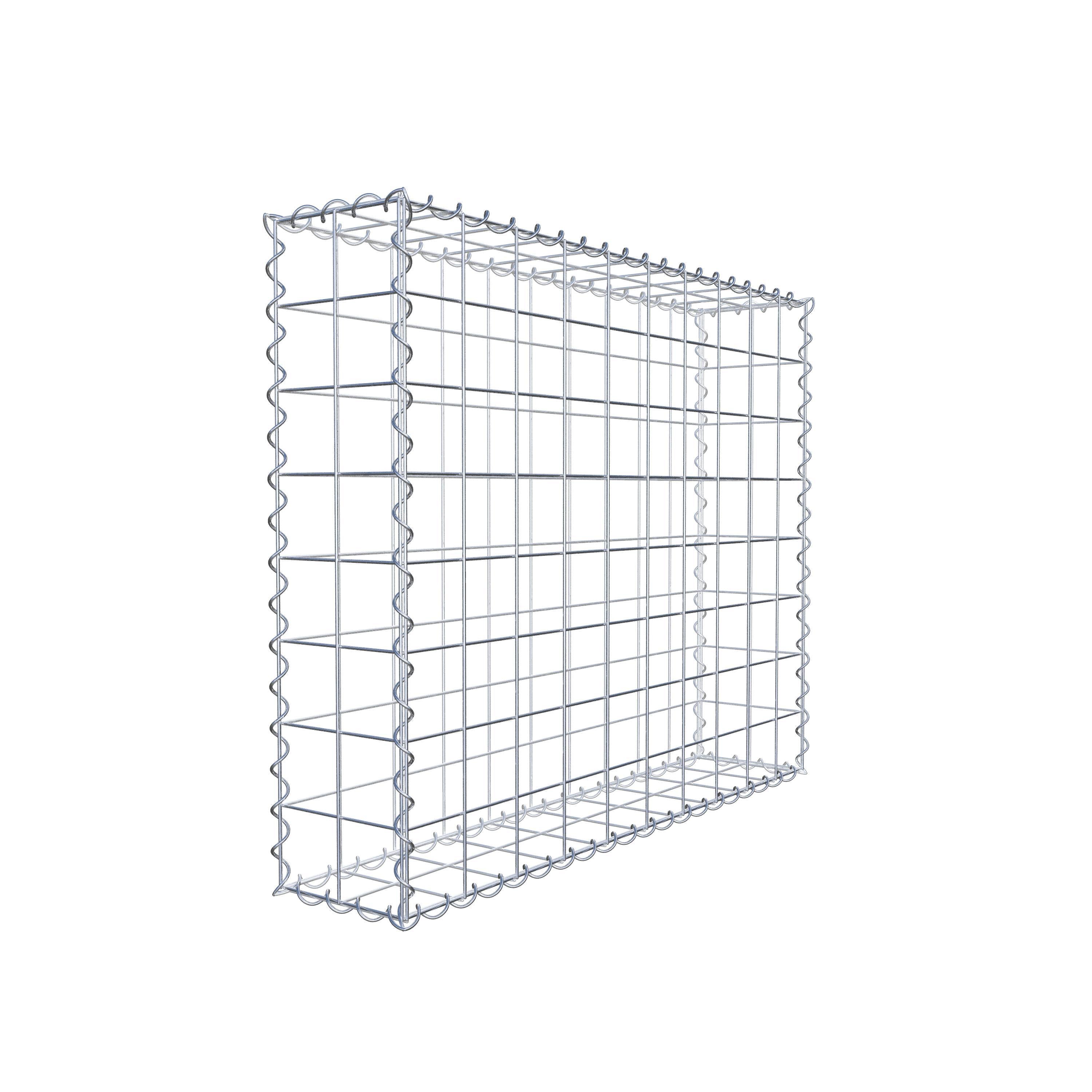 Gabion 100 cm x 80 cm x 20 cm (L x H x D), mesh size 10 cm x 10 cm, spiral