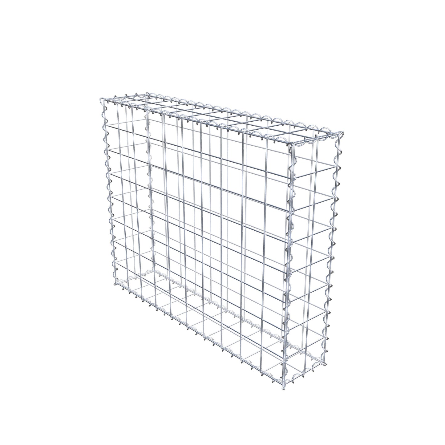 Gabion 100 cm x 80 cm x 20 cm (L x H x D), mesh size 10 cm x 10 cm, spiral