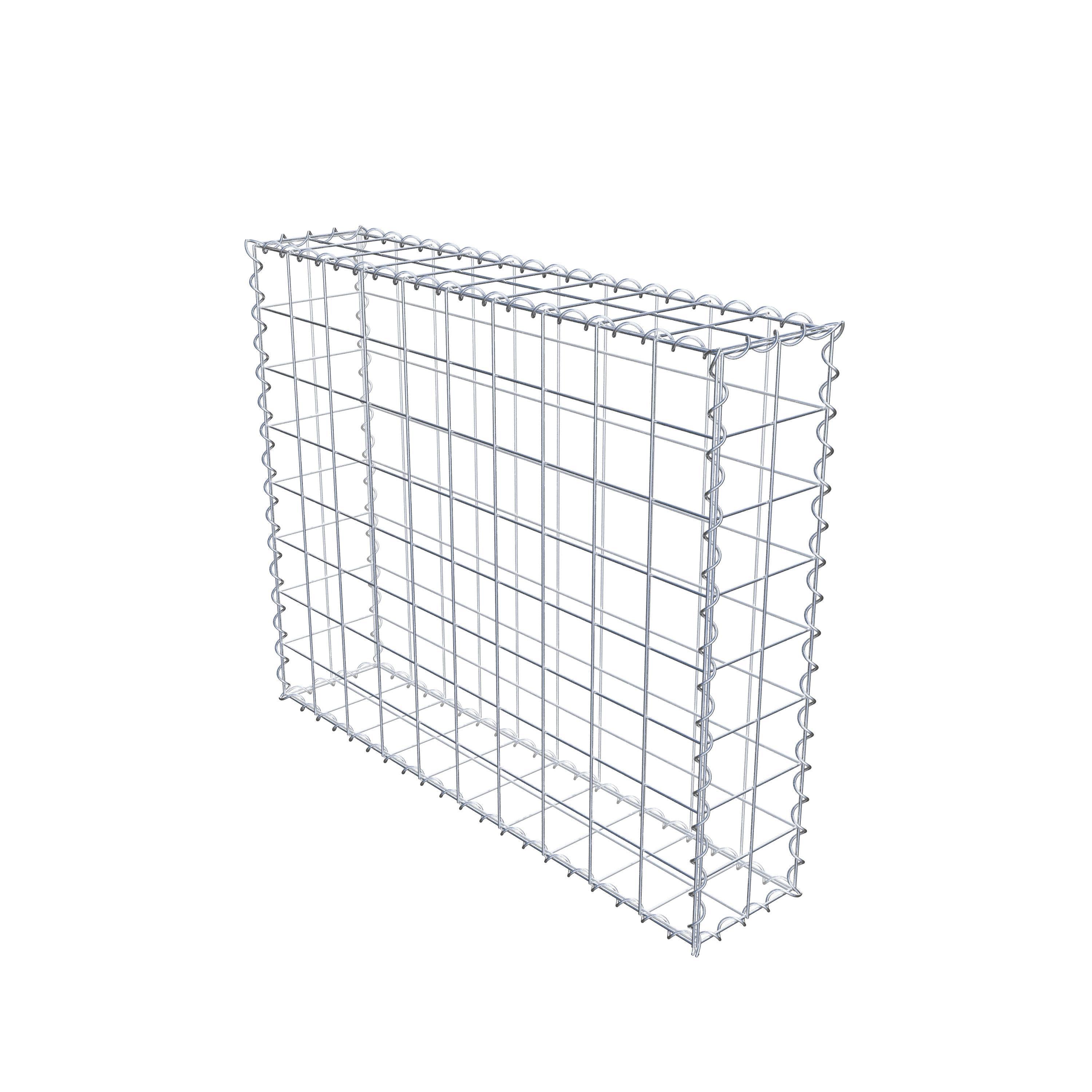 Gabion 100 cm x 80 cm x 20 cm (L x H x D), mesh size 10 cm x 10 cm, spiral