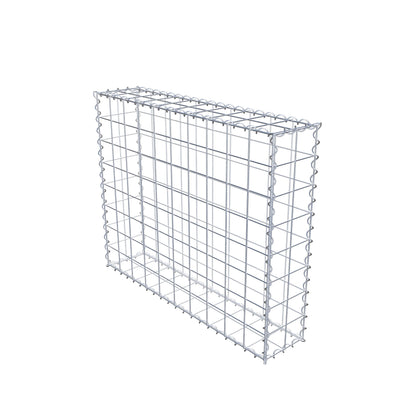 Gabion 100 cm x 80 cm x 20 cm (L x H x D), mesh size 10 cm x 10 cm, spiral