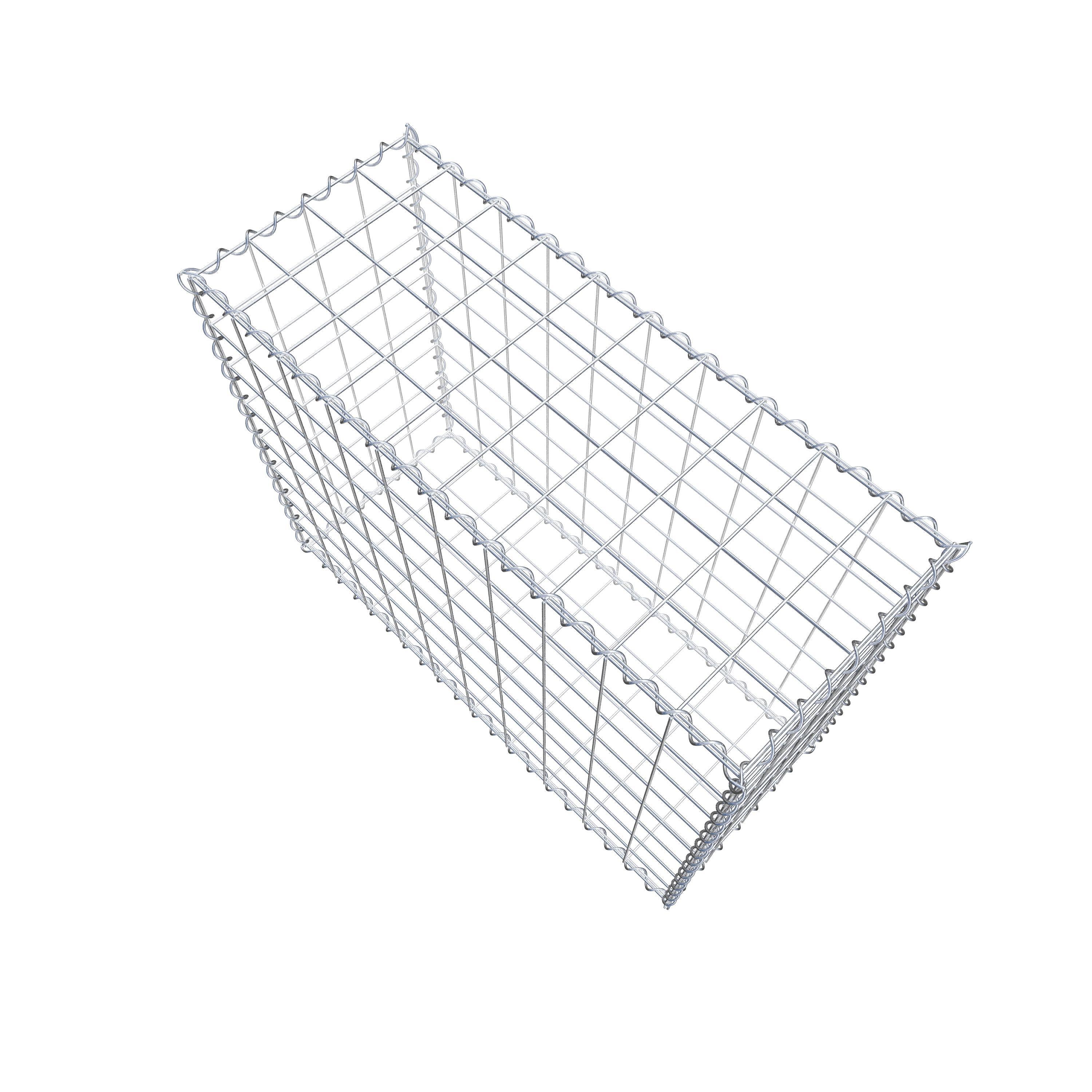 Gabion 100 cm x 80 cm x 40 cm (L x H x D), mesh size 10 cm x 10 cm, spiral