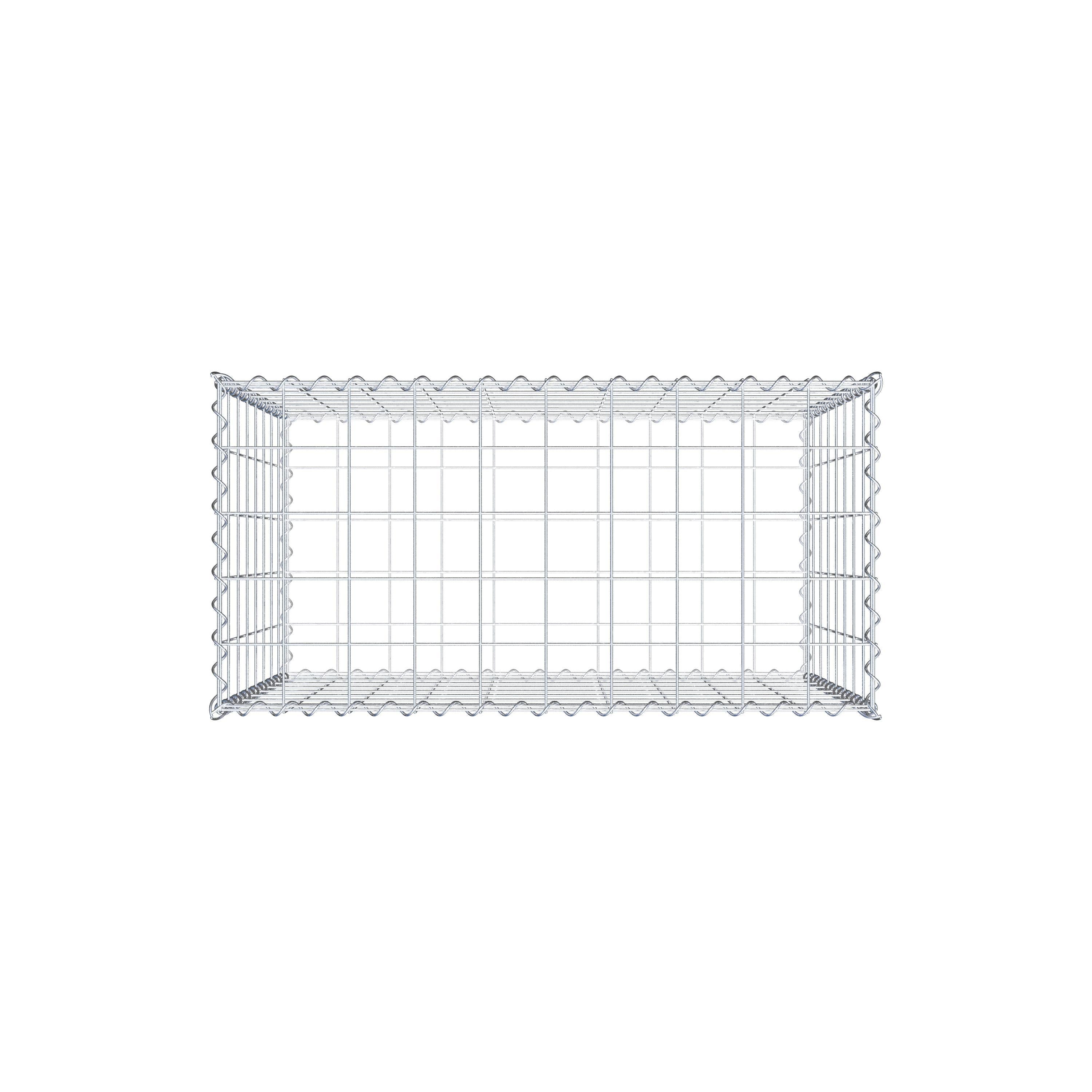 Gabion 100 cm x 80 cm x 50 cm (L x H x D), mesh size 10 cm x 10 cm, spiral