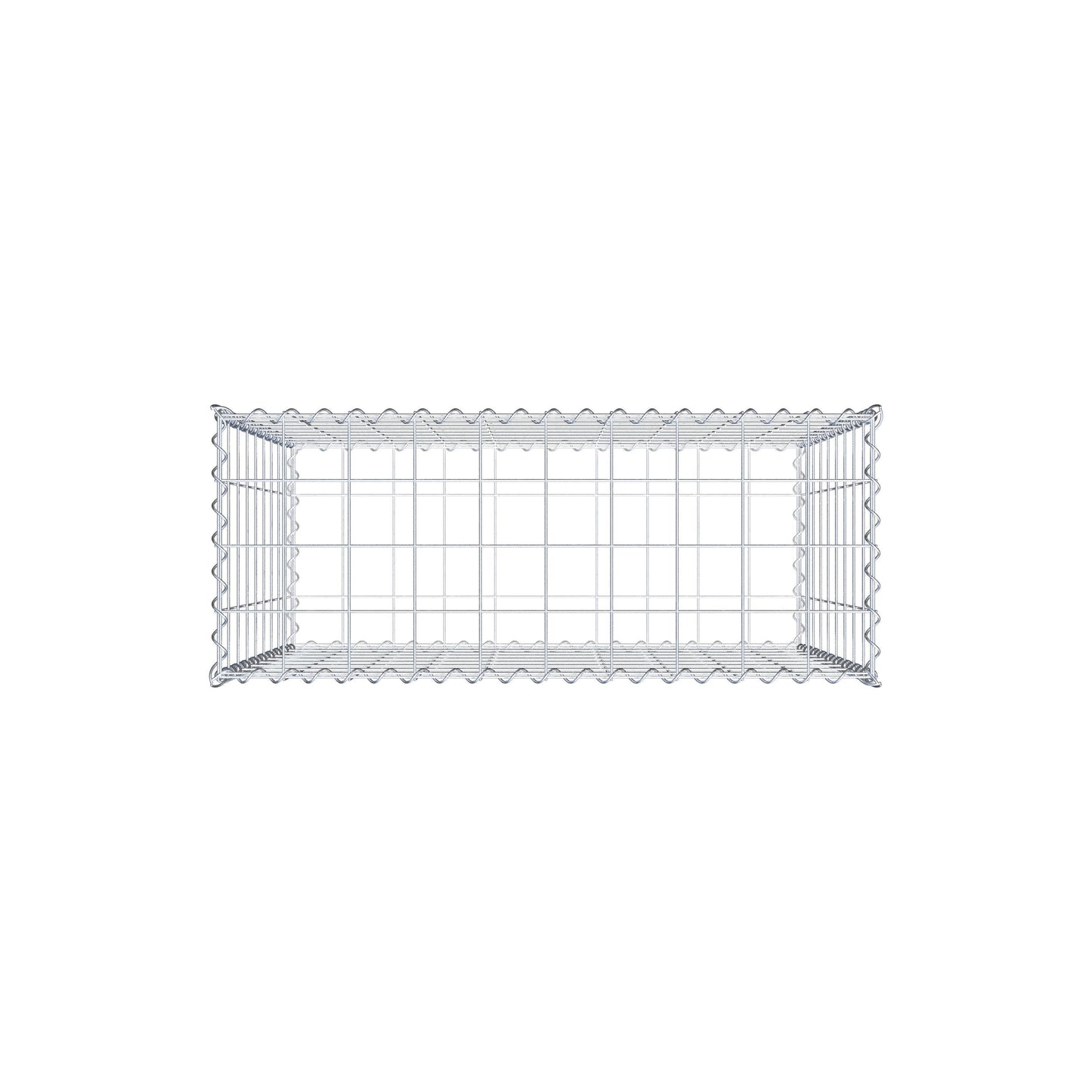 Gavión 100 cm x 90 cm x 40 cm (largo x alto x fondo), malla 10 cm x 10 cm, en espiral