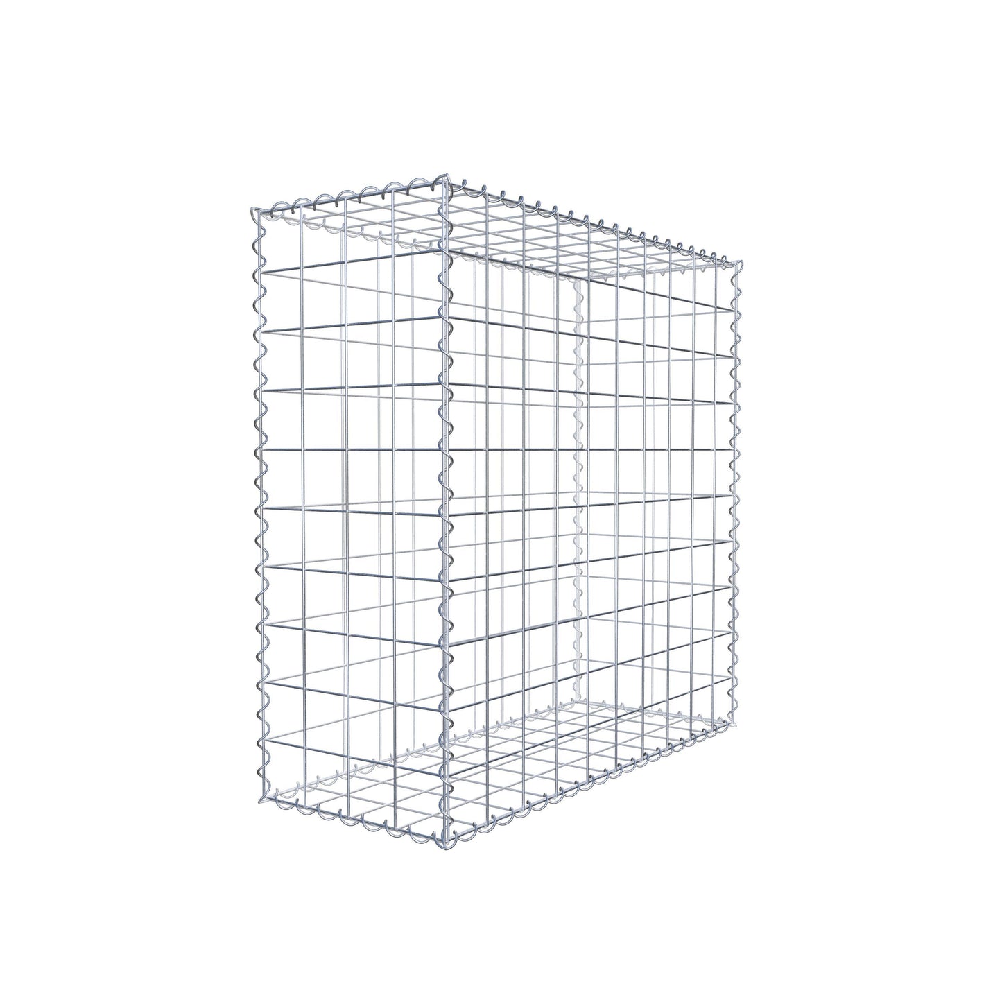 Gabion 100 cm x 100 cm x 40 cm (L x H x D), mesh size 10 cm x 10 cm, spiral