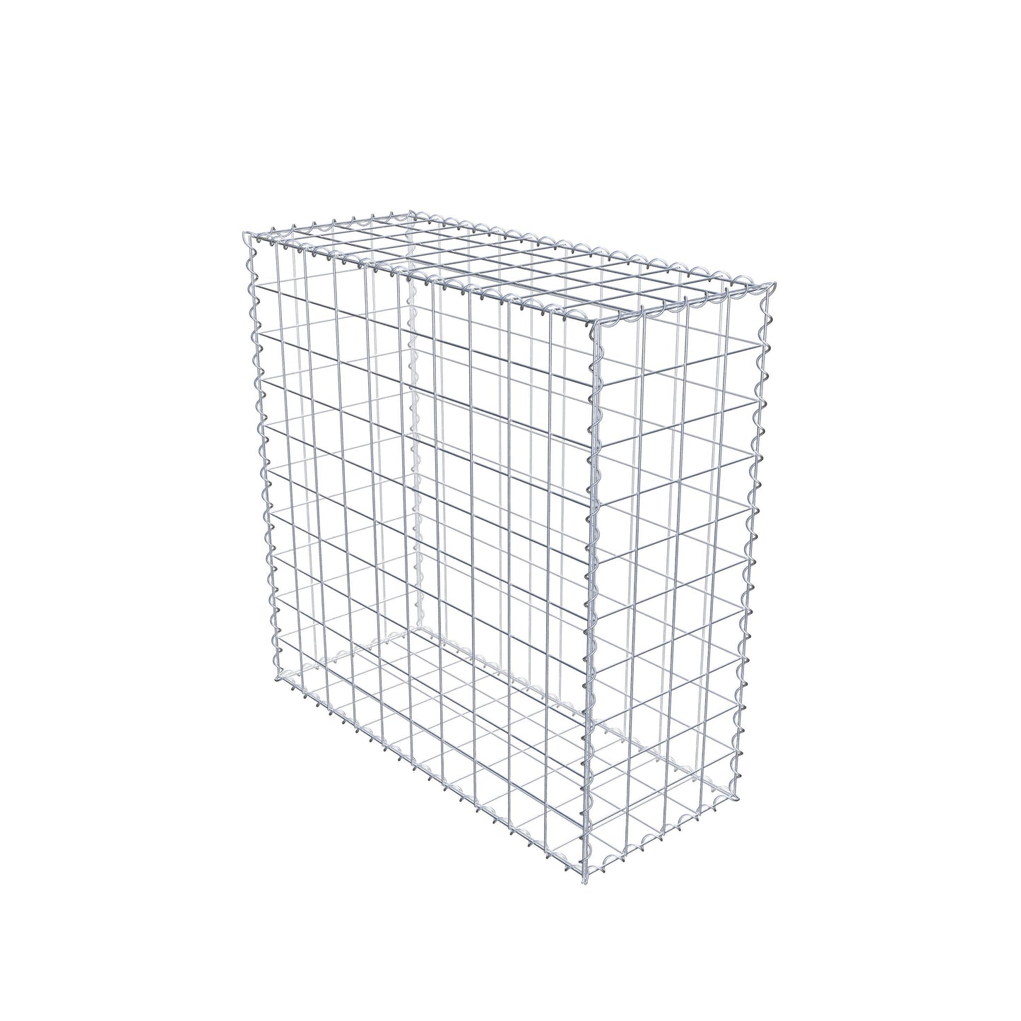 Gabion 100 cm x 100 cm x 40 cm (L x H x D), mesh size 10 cm x 10 cm, spiral