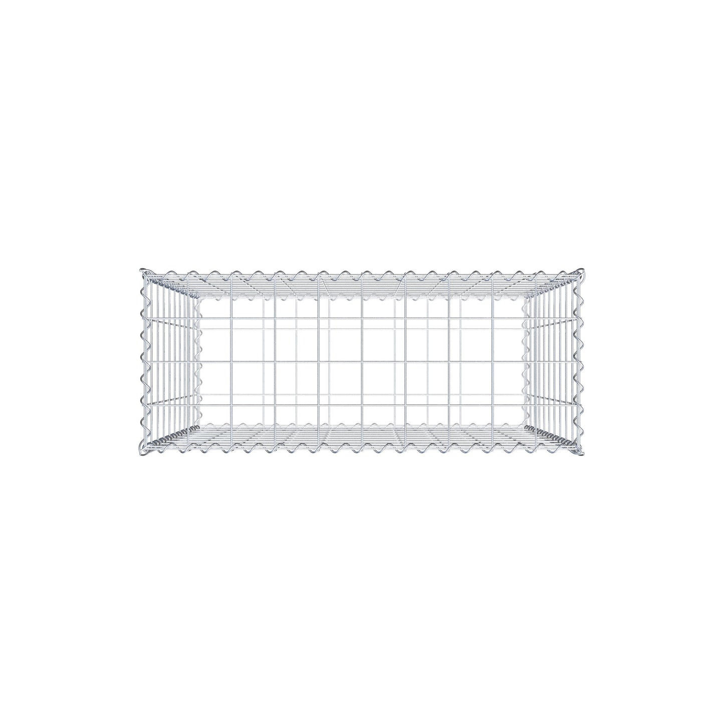 Gabion 100 cm x 100 cm x 40 cm (L x H x D), mesh size 10 cm x 10 cm, spiral