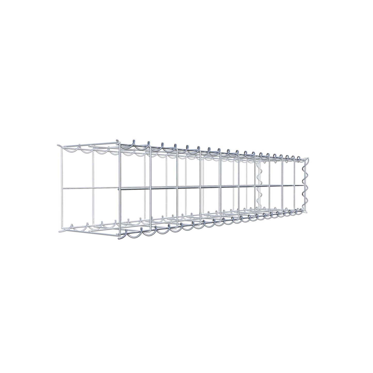 Grown-on gabion type 2 100 cm x 20 cm x 20 cm (L x H x D), mesh size 10 cm x 10 cm, spiral