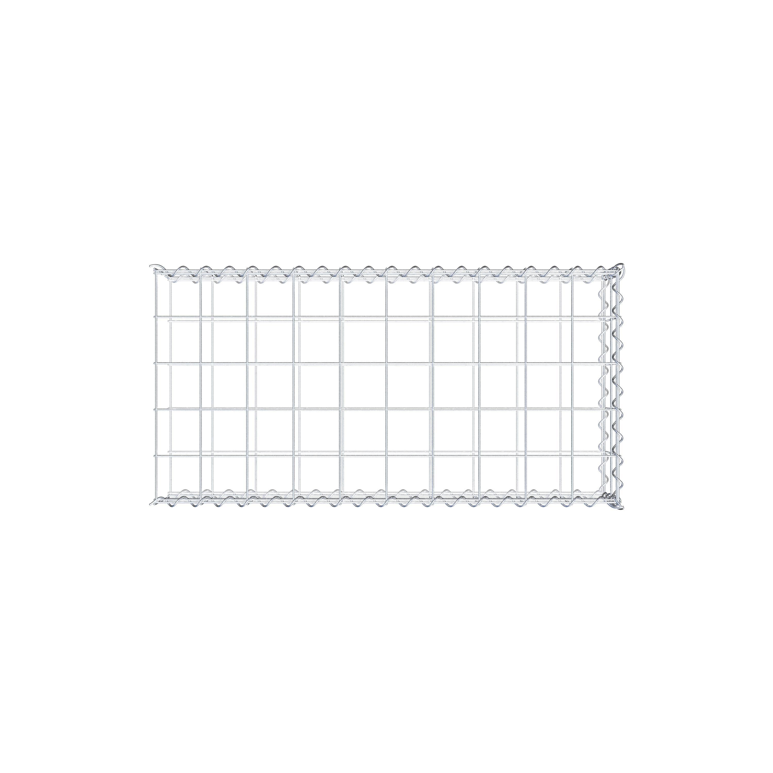 Grown-on gabion type 2 100 cm x 20 cm x 50 cm (L x H x D), mesh size 10 cm x 10 cm, spiral