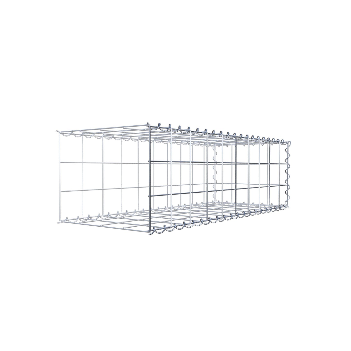 Anbaugabione Typ 2 100 cm x 30 cm x 40 cm (L x H x T), Maschenweite 10 cm x 10 cm, Spirale