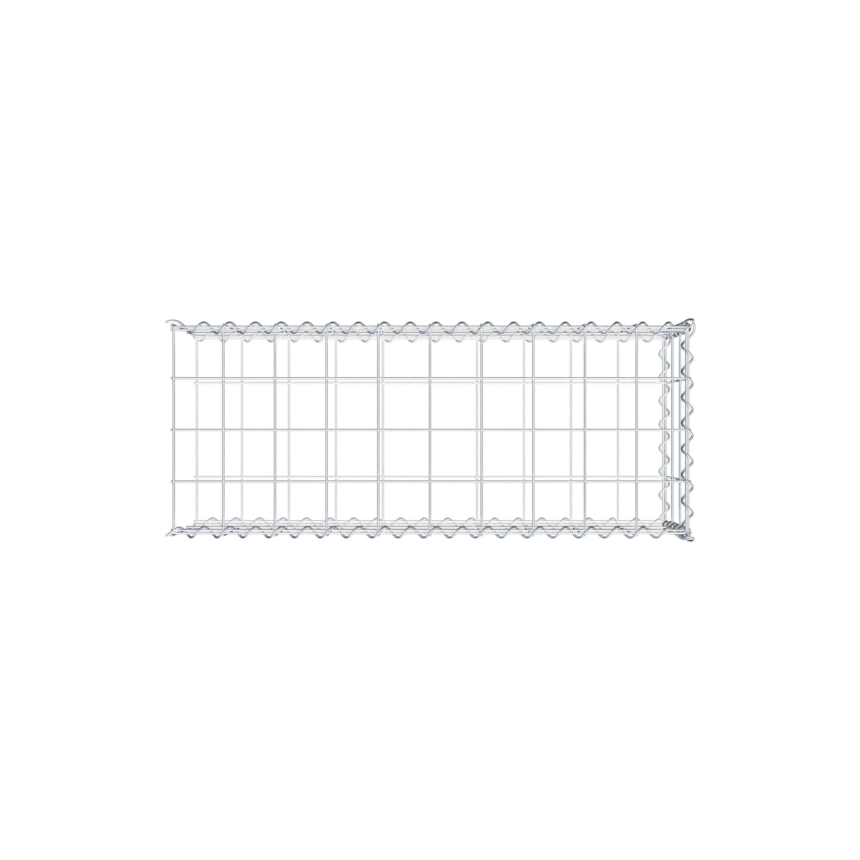 Add-on schanskorf type 2 100 cm x 30 cm x 40 cm (L x H x D), maaswijdte 10 cm x 10 cm, spiraal