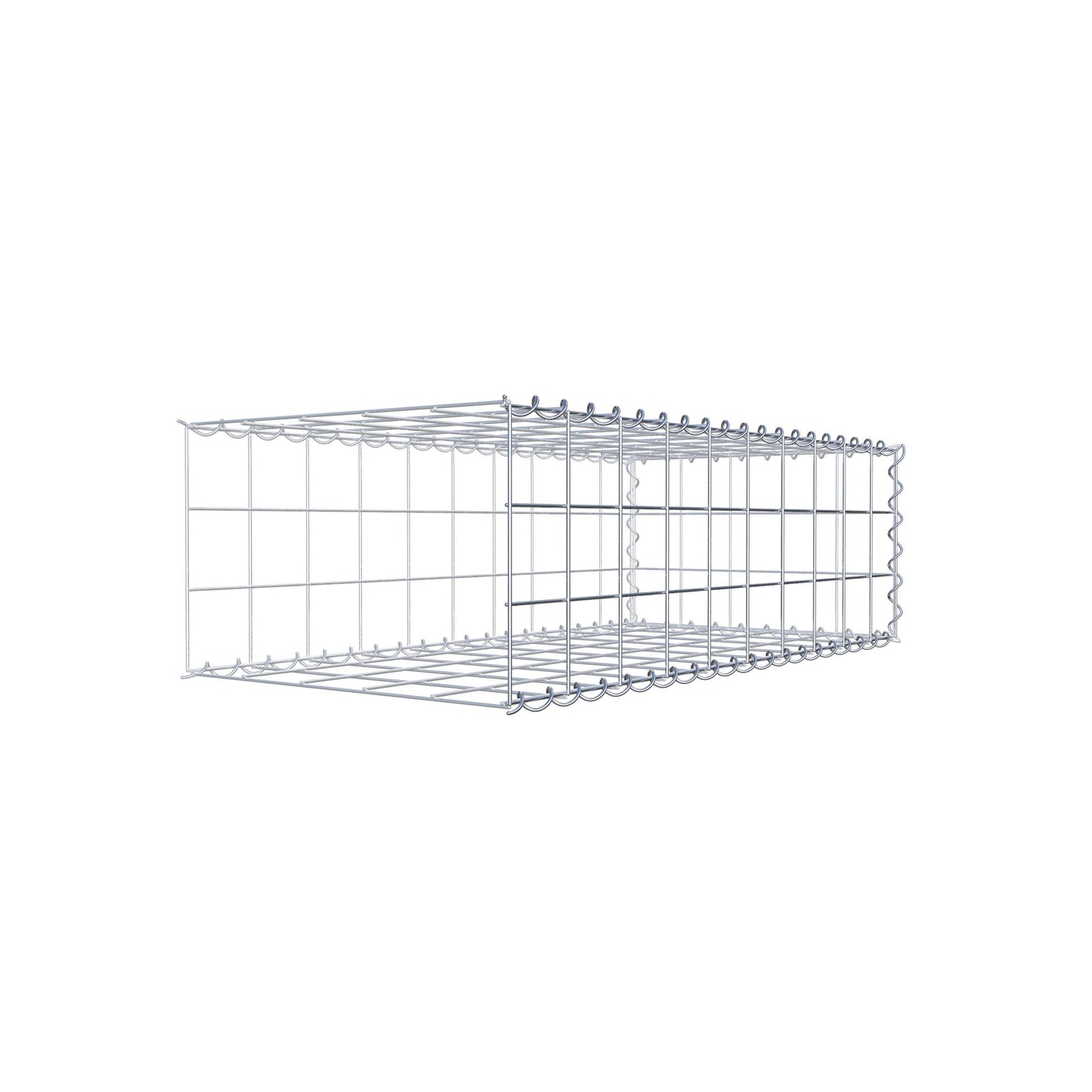 Anbaugabione Typ 2 100 cm x 30 cm x 50 cm (L x H x T), Maschenweite 10 cm x 10 cm, Spirale