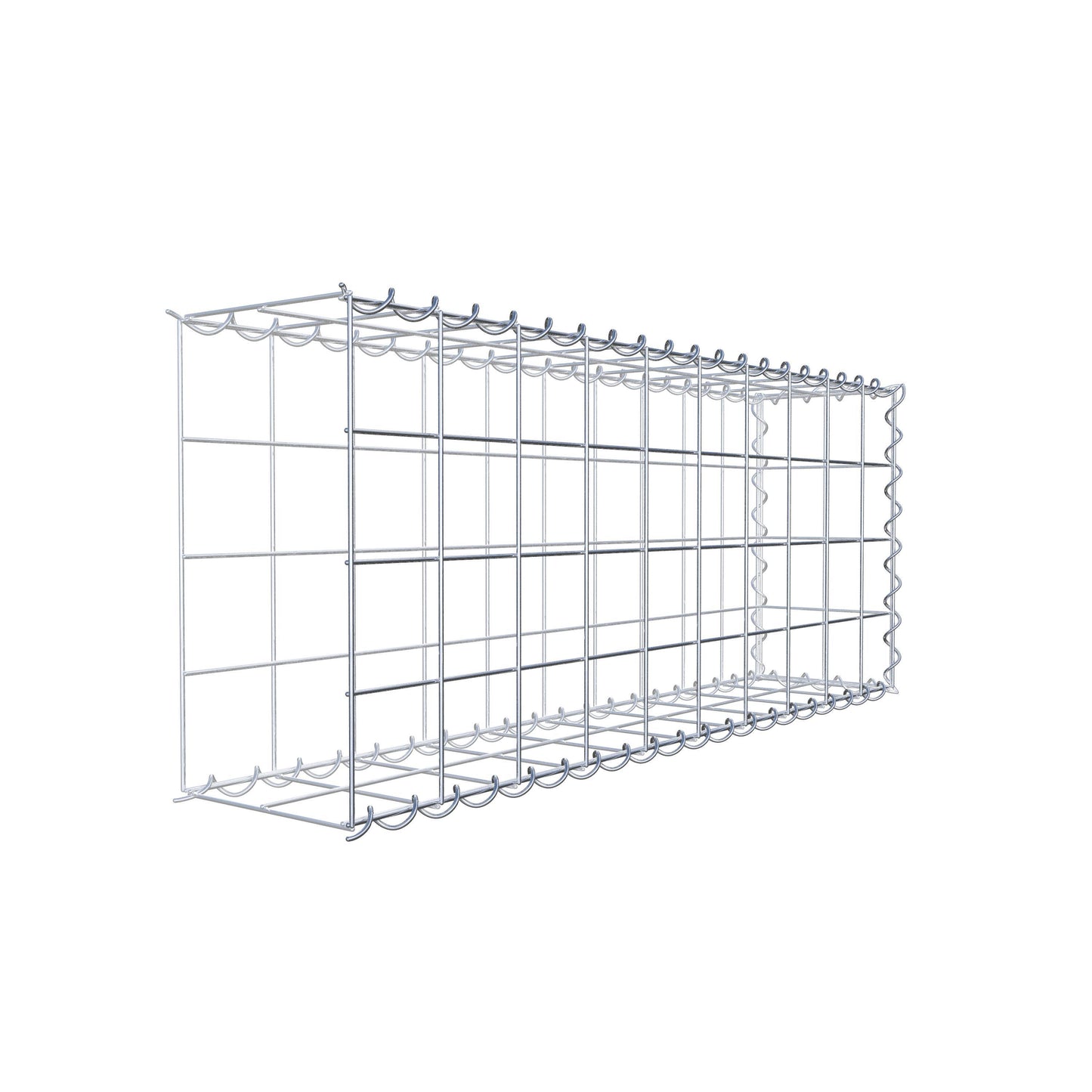 Grown-on gabion type 2 100 cm x 40 cm x 20 cm (L x H x D), mesh size 10 cm x 10 cm, spiral