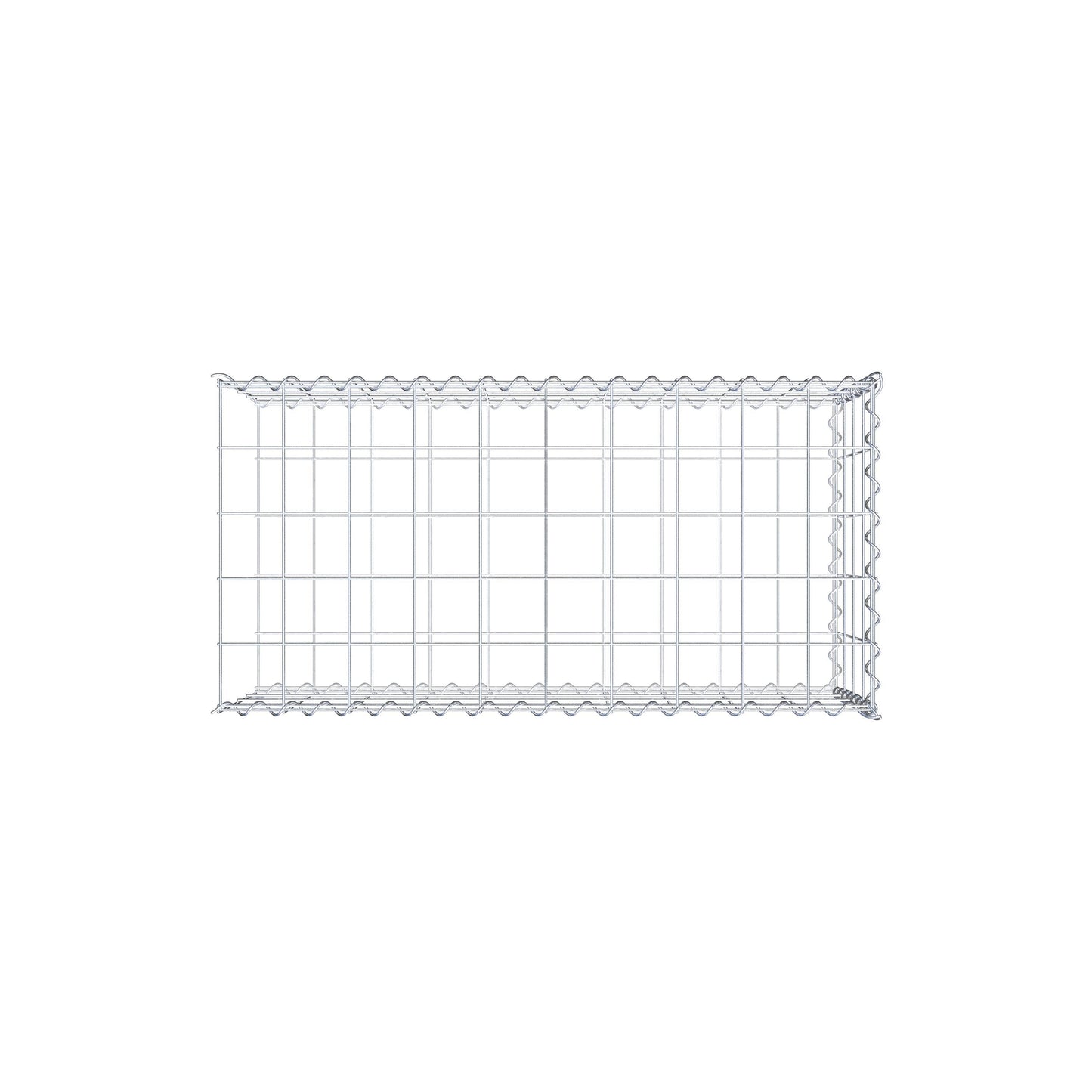 Gabion rapporté type 2 100 cm x 40 cm x 50 cm (L x H x P), mailles 10 cm x 10 cm, spirale