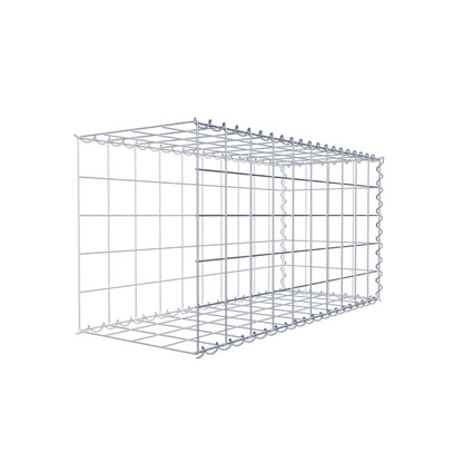Gabion rapporté type 2 100 cm x 50 cm x 40 cm (L x H x P), mailles 10 cm x 10 cm, spirale
