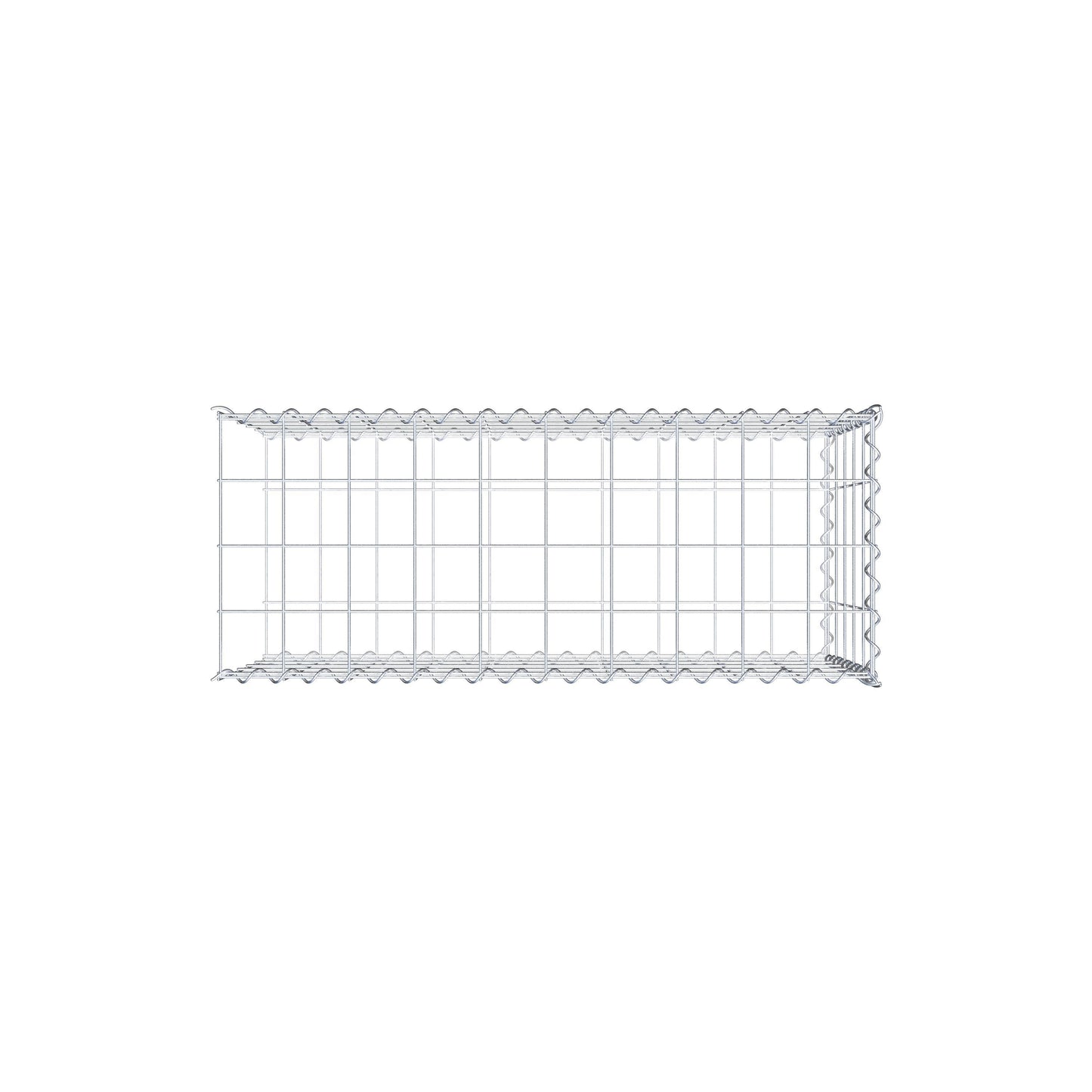 Gabion rapporté type 2 100 cm x 50 cm x 40 cm (L x H x P), mailles 10 cm x 10 cm, spirale