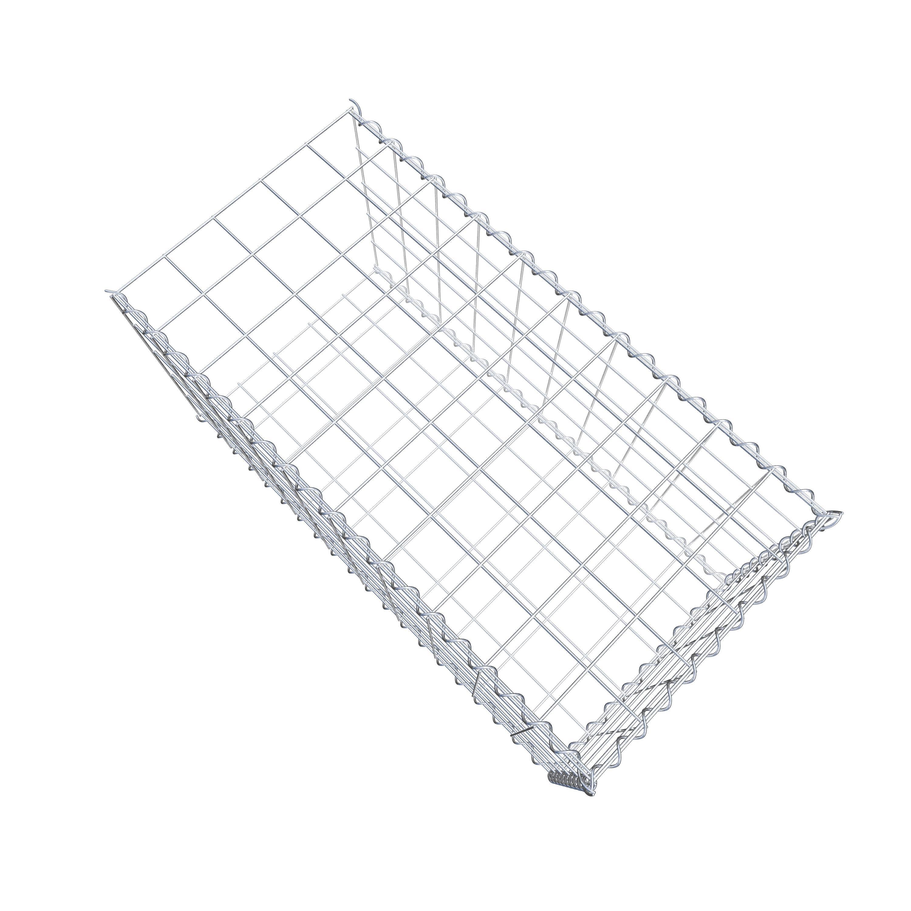 Opvokset gabion type 2 100 cm x 50 cm x 50 cm (L x H x D), maskestørrelse 10 cm x 10 cm, spiral